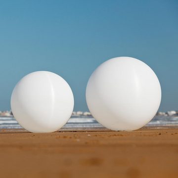 Licht-Trend Gartenleuchte Akku LED-Lichtkugel Ball 35cm mit App-Steuerung Weiß