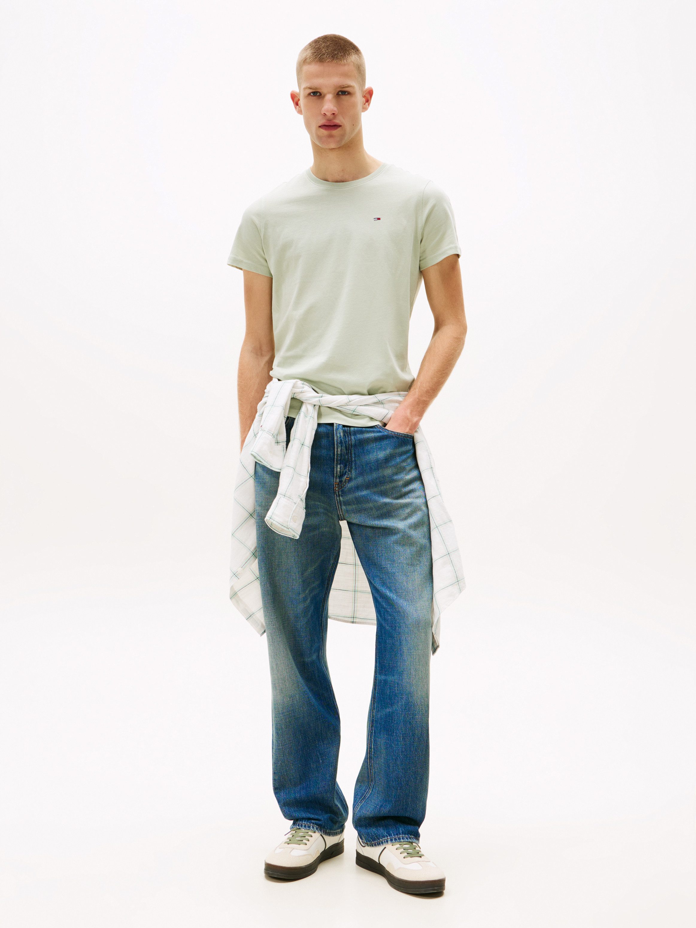 Tommy Jeans T-Shirt TJM ESSENTIAL SOLID TEE mit Rundhalsausschnitt und deze günstig online kaufen