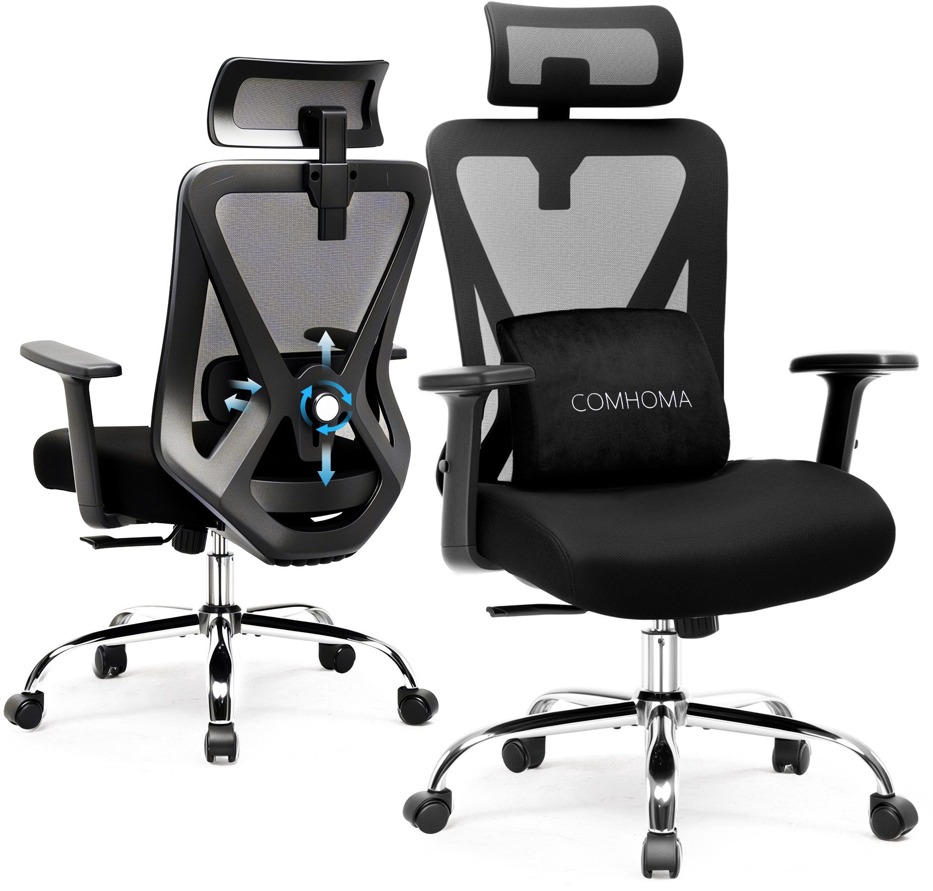COMHOMA Bürostuhl Ergonomischer Schreibtischstuhl mit 3D günstig online kaufen