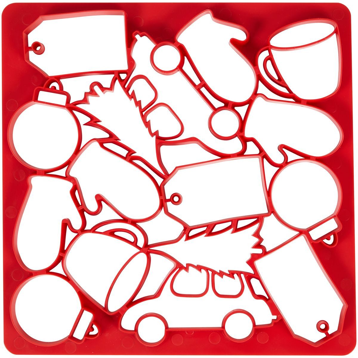 Wilton Ausstechform Wilton Multi Ausstechformen Weihnachten, Kunststoff, (1-St), 14 verschiedene Motive mit nur einem Ausstecher