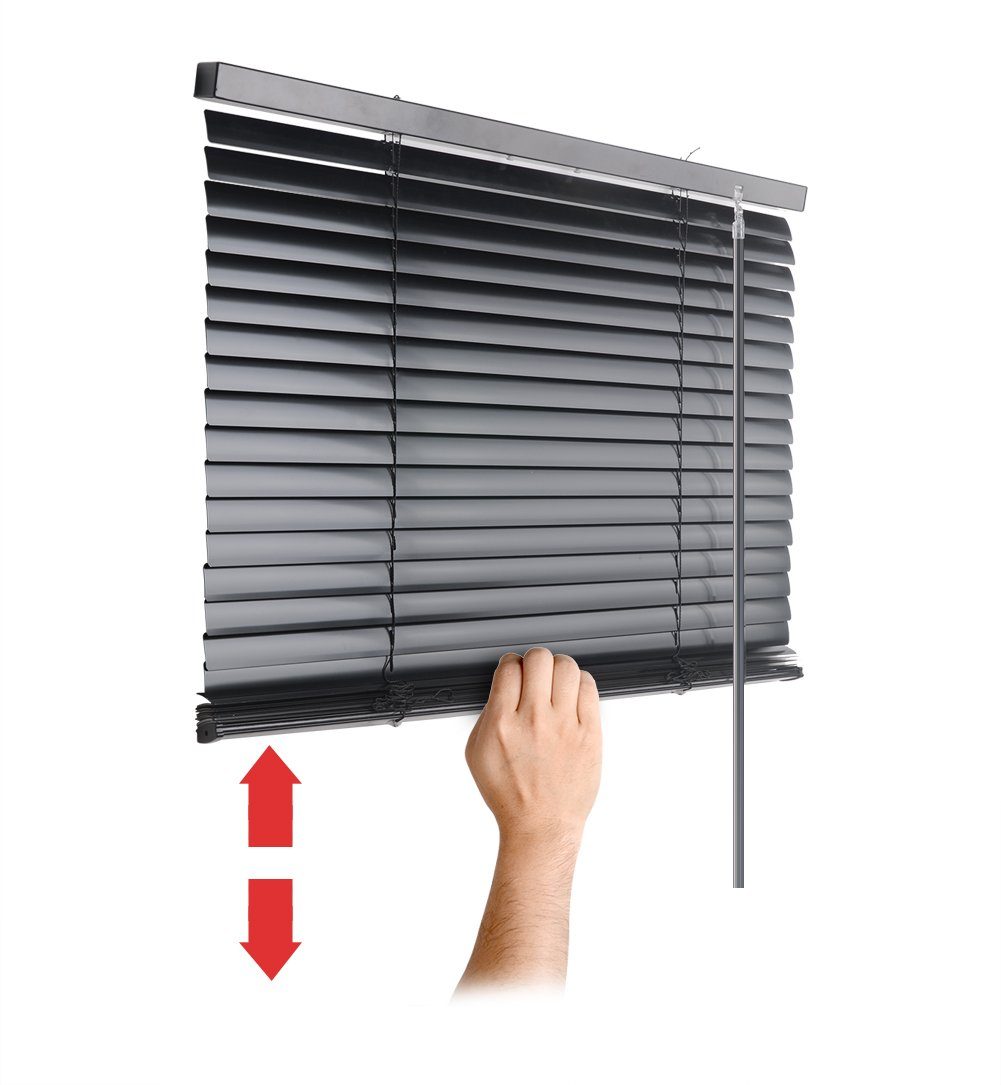euroharry Jalousie Cordless-Schnurlos Aluminium Venetian Blind Alu Jalousie Rollo