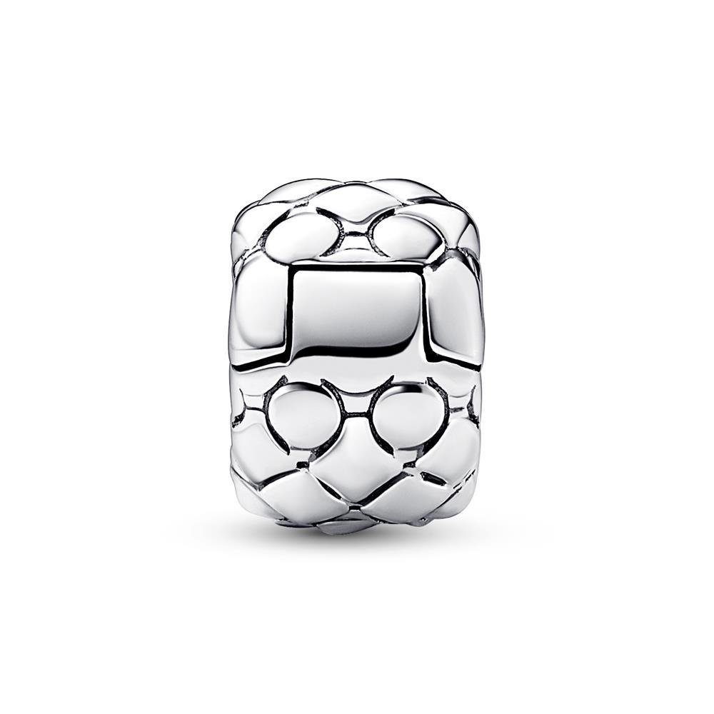 Bead Moments Clip-Charm aus 925er Silber mit Nietenstruktur von PANDORA