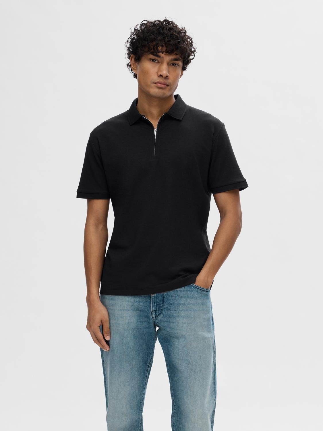 Selected Poloshirt SLHFAVE ZIP SS POLO NOOS günstig online kaufen