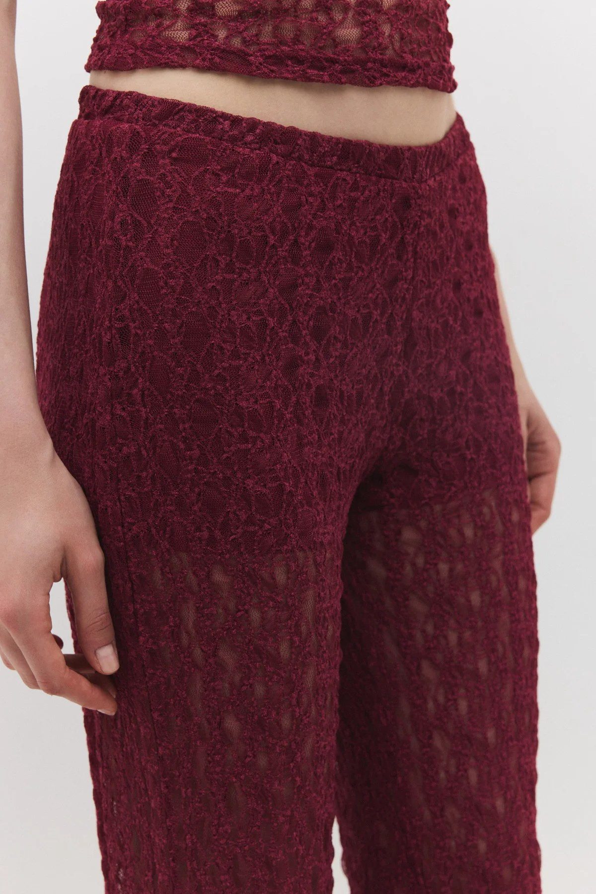 No Matter What Bequeme Jeans Bequeme, weite Hose mit Spitzenbesatz