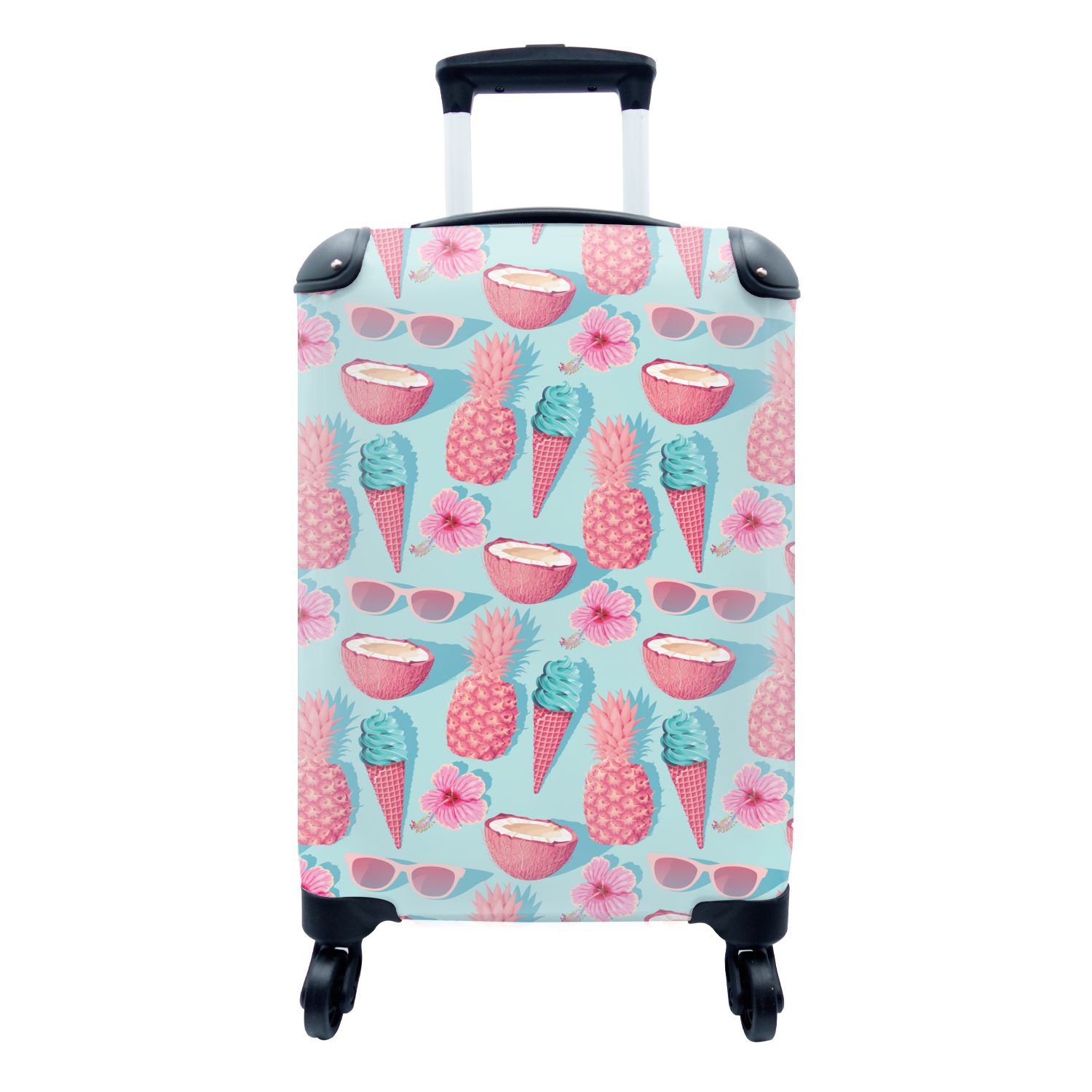 Handgepäckkoffer Sommer - Rosa - Blau
