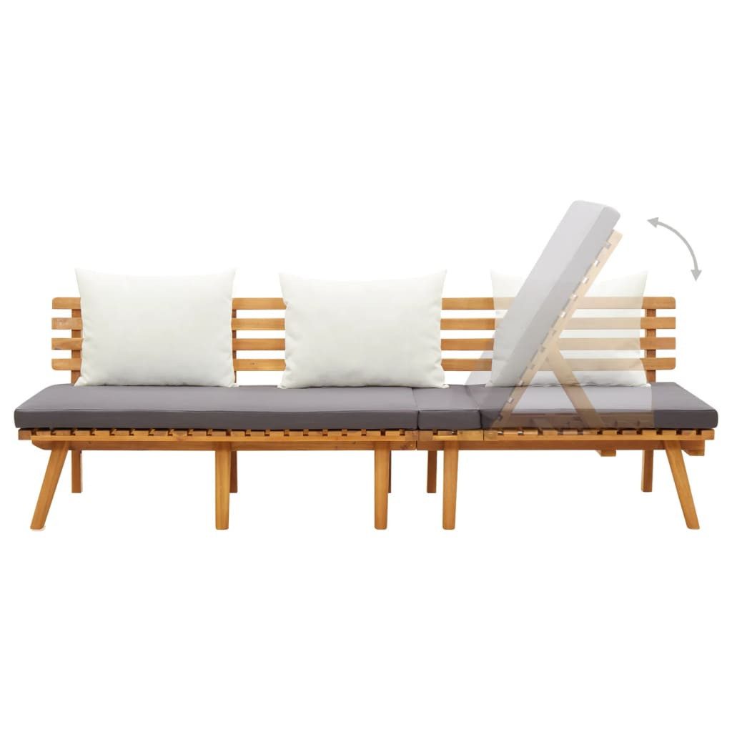 vidaXL Bett Garten-Tagesbett 200x65 cm Massivholz
