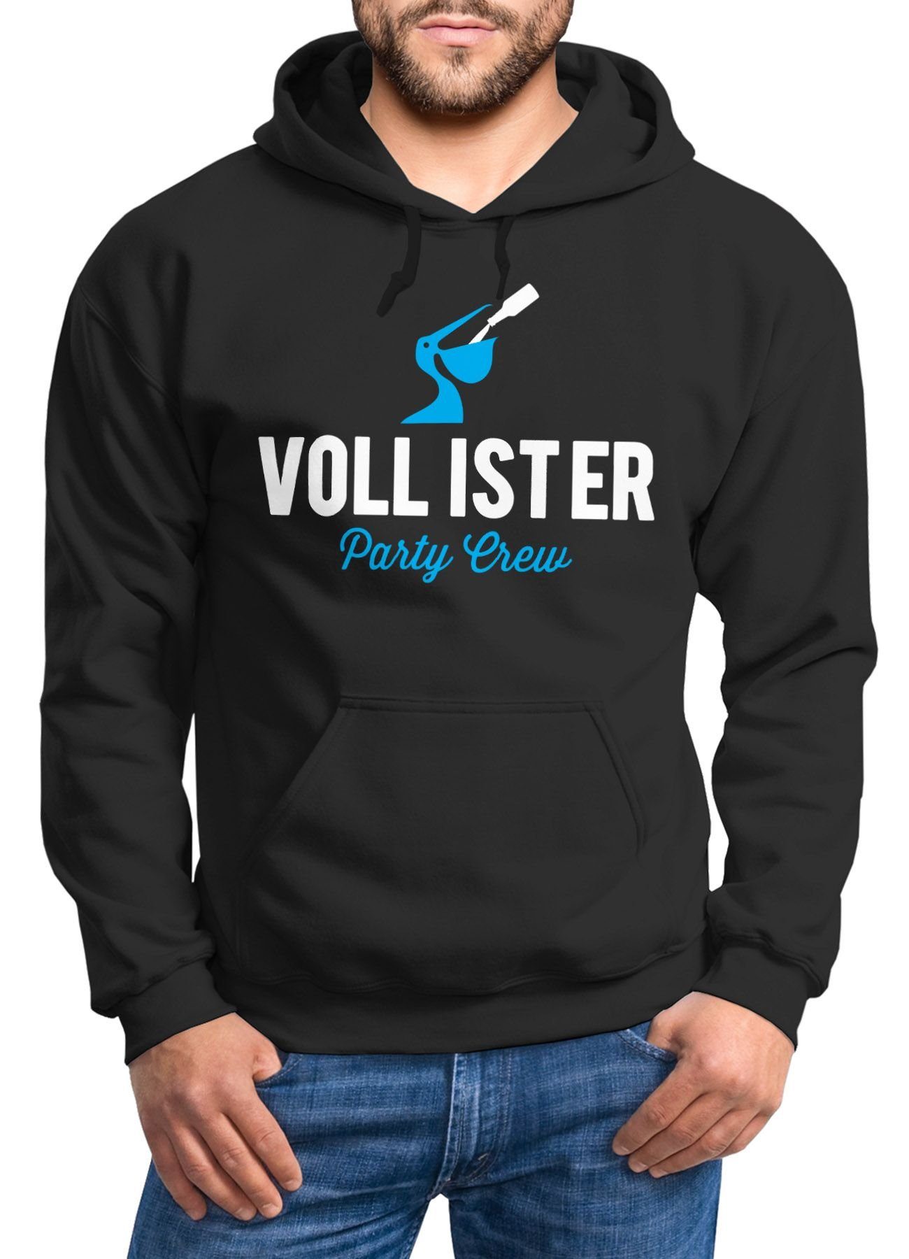 Vollister Hoodie Kapuzen-Pullover schwarz Herren Hoodie MoonWorks Moonworks®