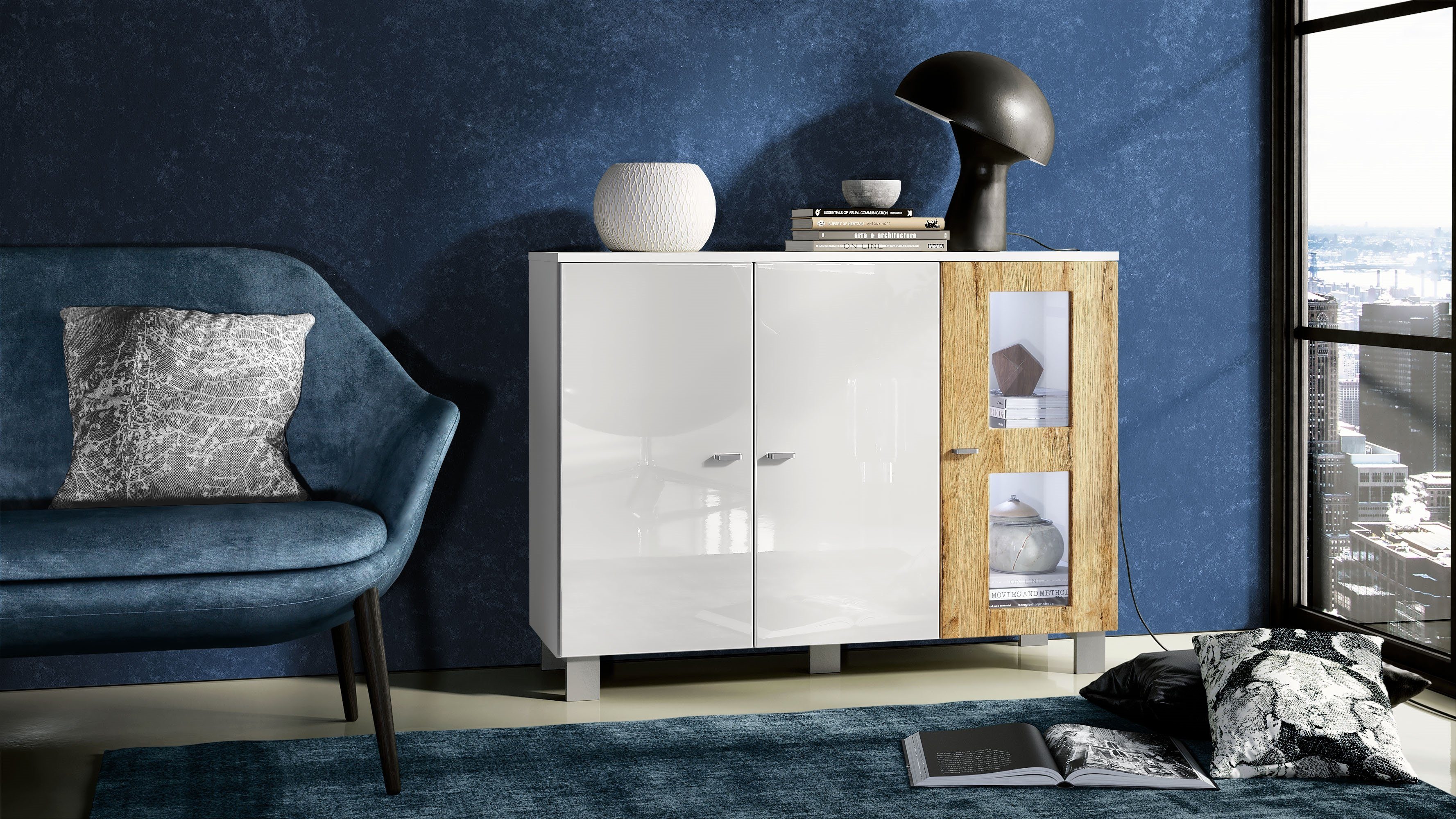 Vladon Sideboard Denjo (Kommode, mit 3 günstig online kaufen