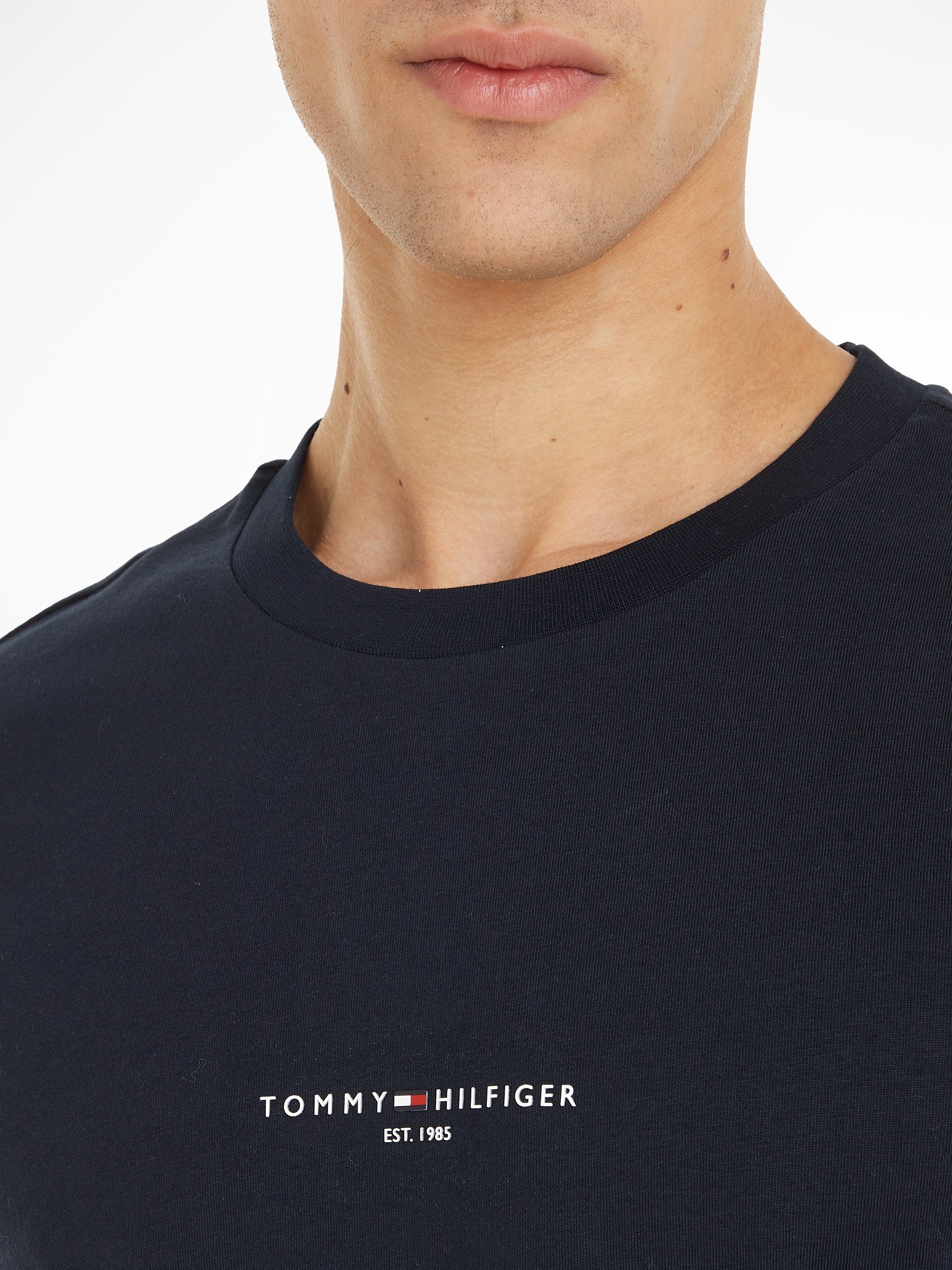 Desert LOGO TOMMY Hilfiger Tommy TEE TIPPED Sky T-Shirt