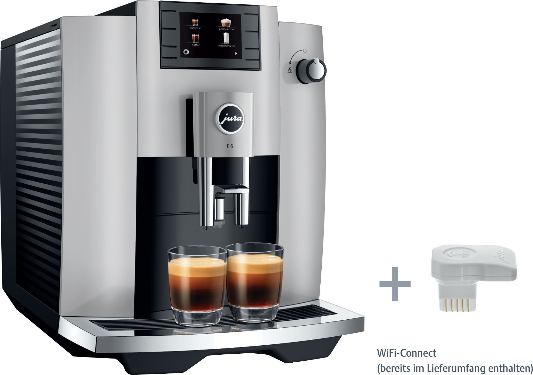 JURA Kaffeevollautomat 15676 Platin WiFi-Connect E6 (ECS), inkl. 24160