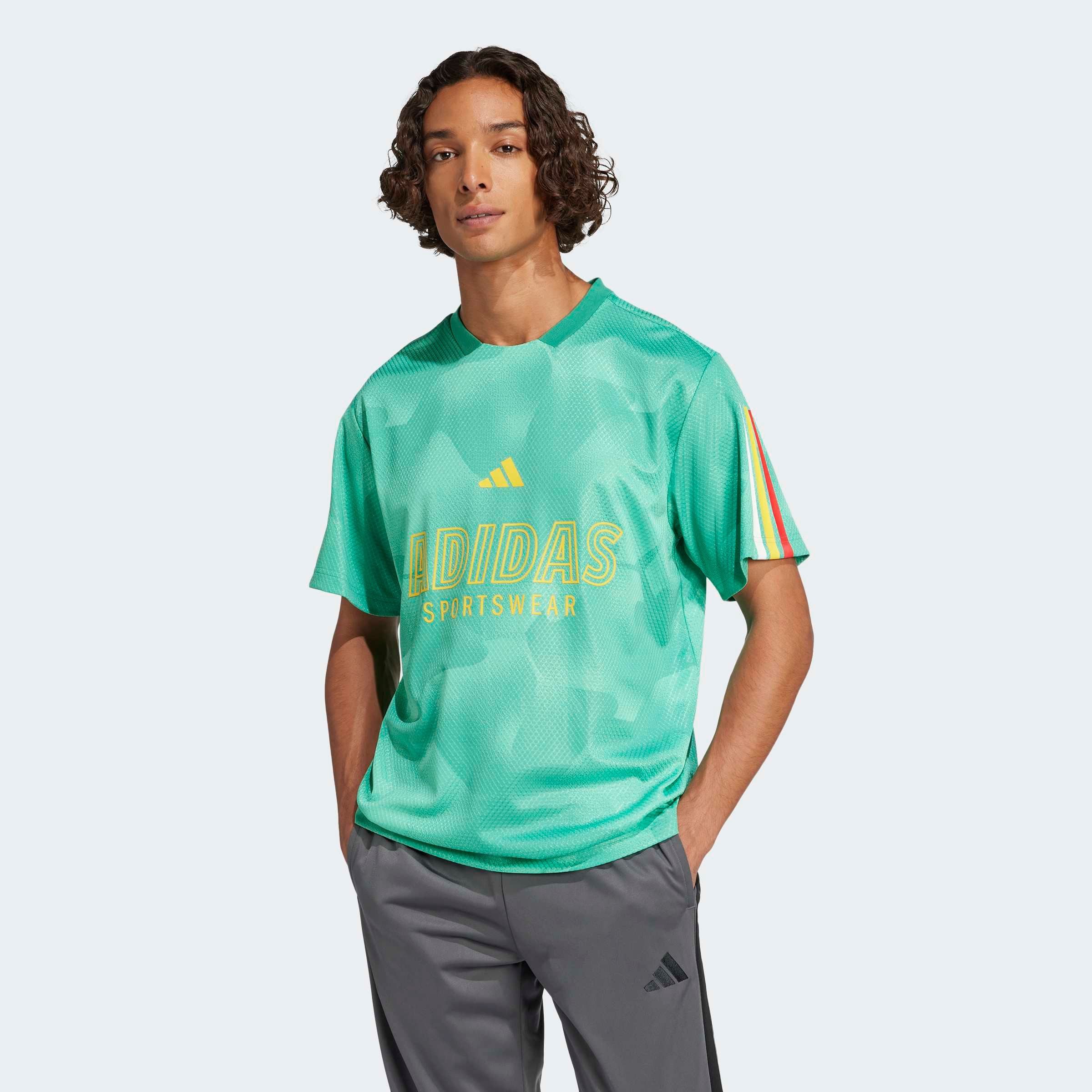 adidas Sportswear T-Shirt HOUSE OF TIRO NATIONS PACK sportlicher Schnitt, kurze Ärmel, mit Grafik und Allover-Print