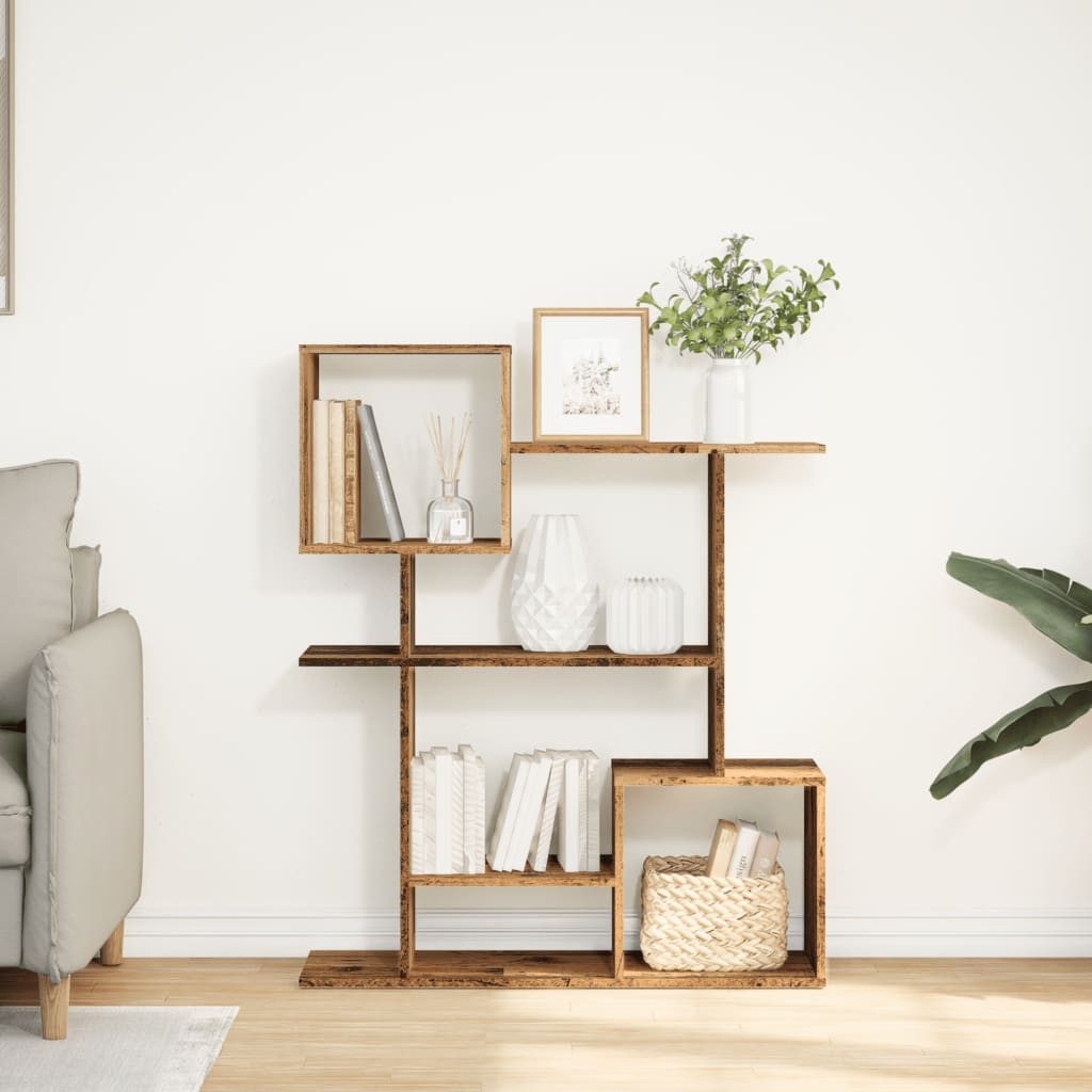 vidaXL Bücherregal Raumteiler-Bücherregal Altholz-Optik 92x29x112 cm günstig online kaufen
