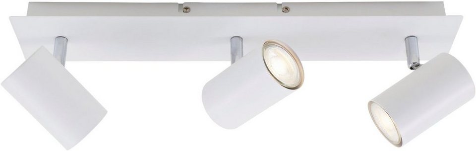 Briloner Leuchten LED Deckenspots 2857-036, schwenkbar, ohne Leuchtmittel,  Warmweiß, Deckenlampe, 45x8x12,3cm, Weiß, max.40W, GU10, Wohnzimmer, Flur,  Büro, Der Deckenstrahler ist ideal als Flurlampe oder Küchenlampe