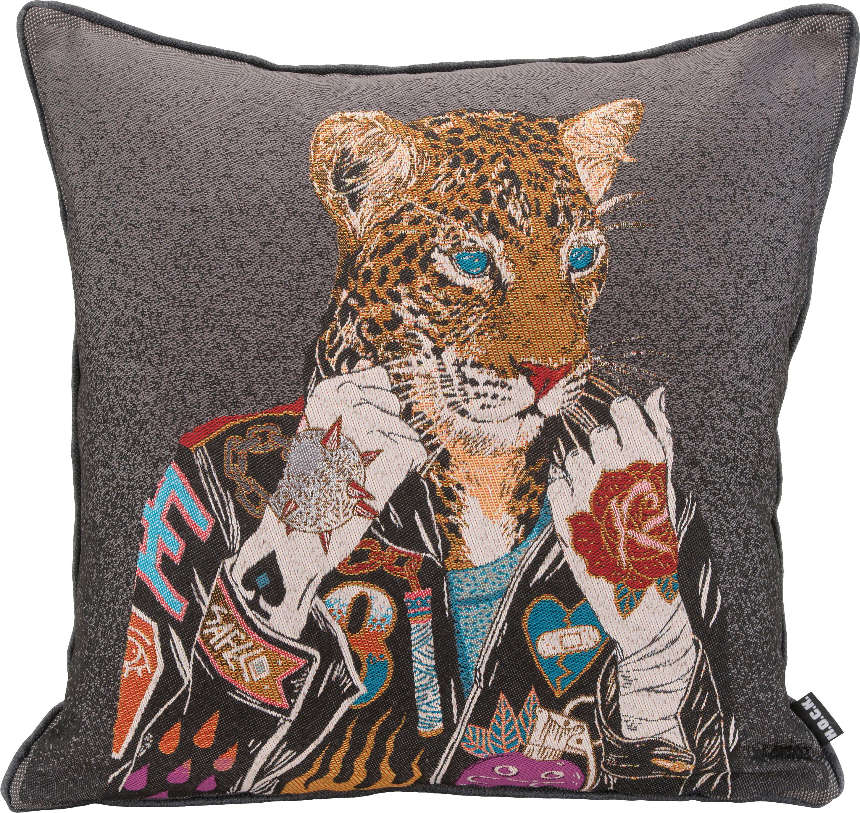 H.O.C.K. Dekokissen Mister Rocky, mit Tigermotiv, Wendekissenhülle mit Füllung, 1 Stück