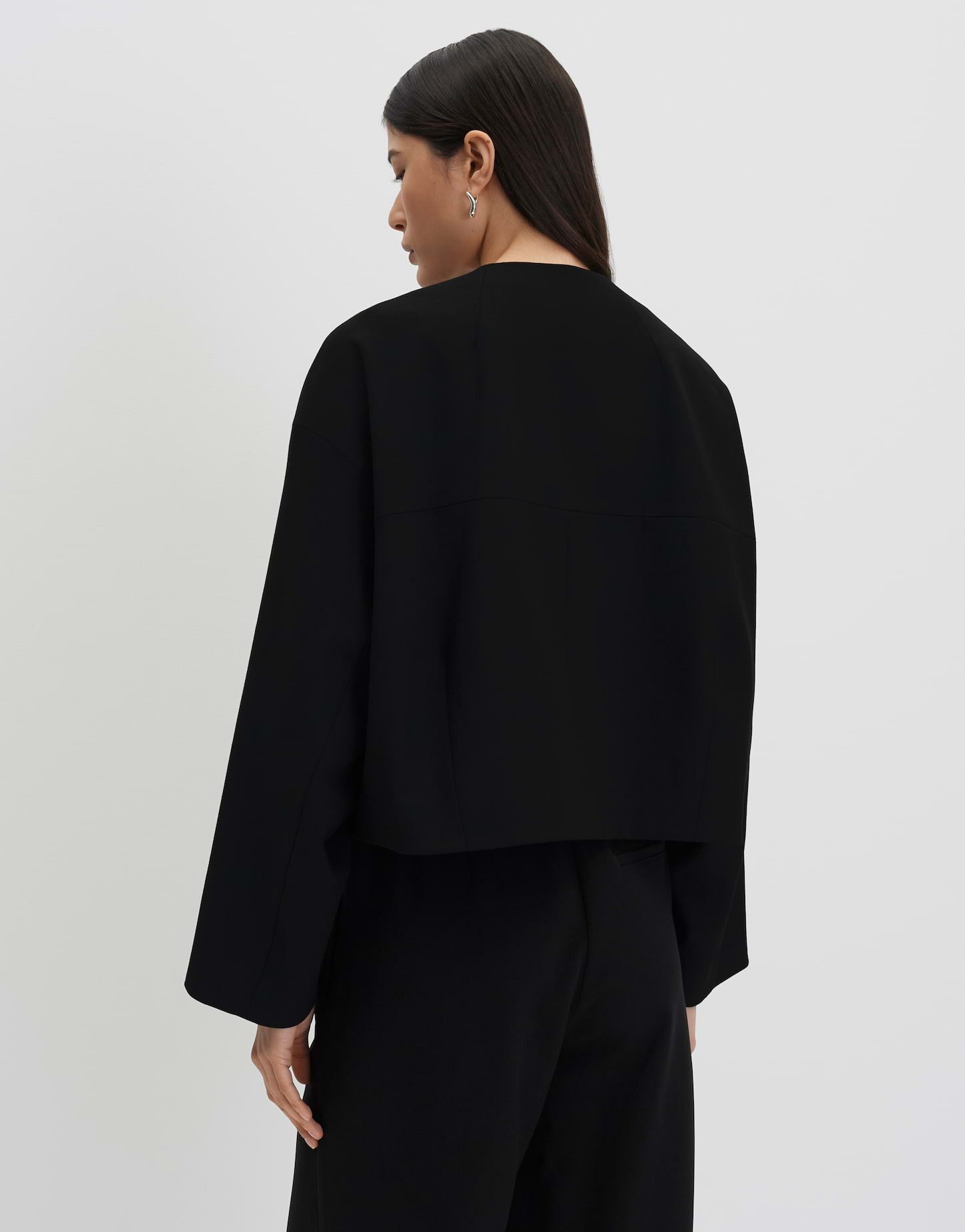 someday Jackenblazer Boxy Utility Jacke ohne Kragen Formstabile Qualität für langanhaltenden Komfort