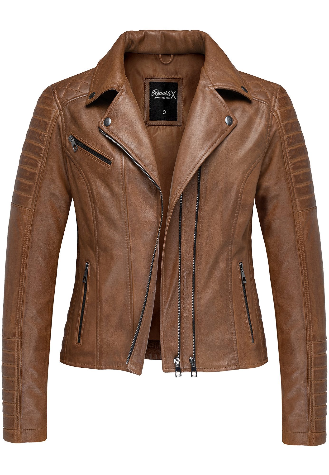 REPUBLIX Lederjacke KYANA Echtleder Damen Biker günstig online kaufen