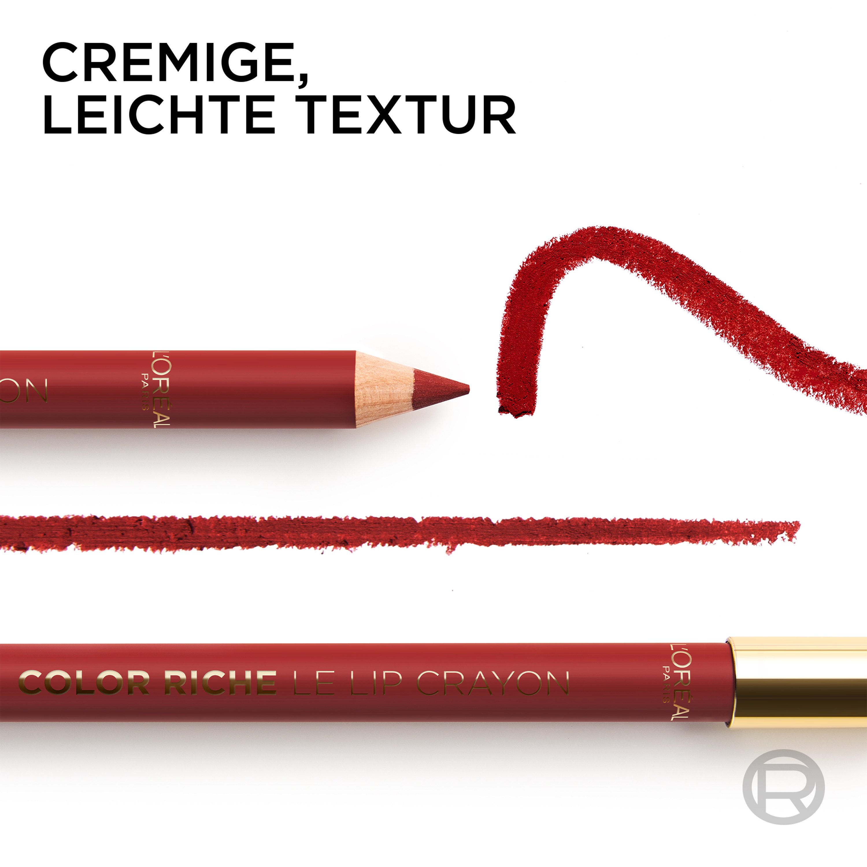 L'ORÉAL PARIS Lipliner COLOR RICHE LE LIPLINER, intensive Farbpigmente, weiche Mine, pflegende Formel, langanhaltend.