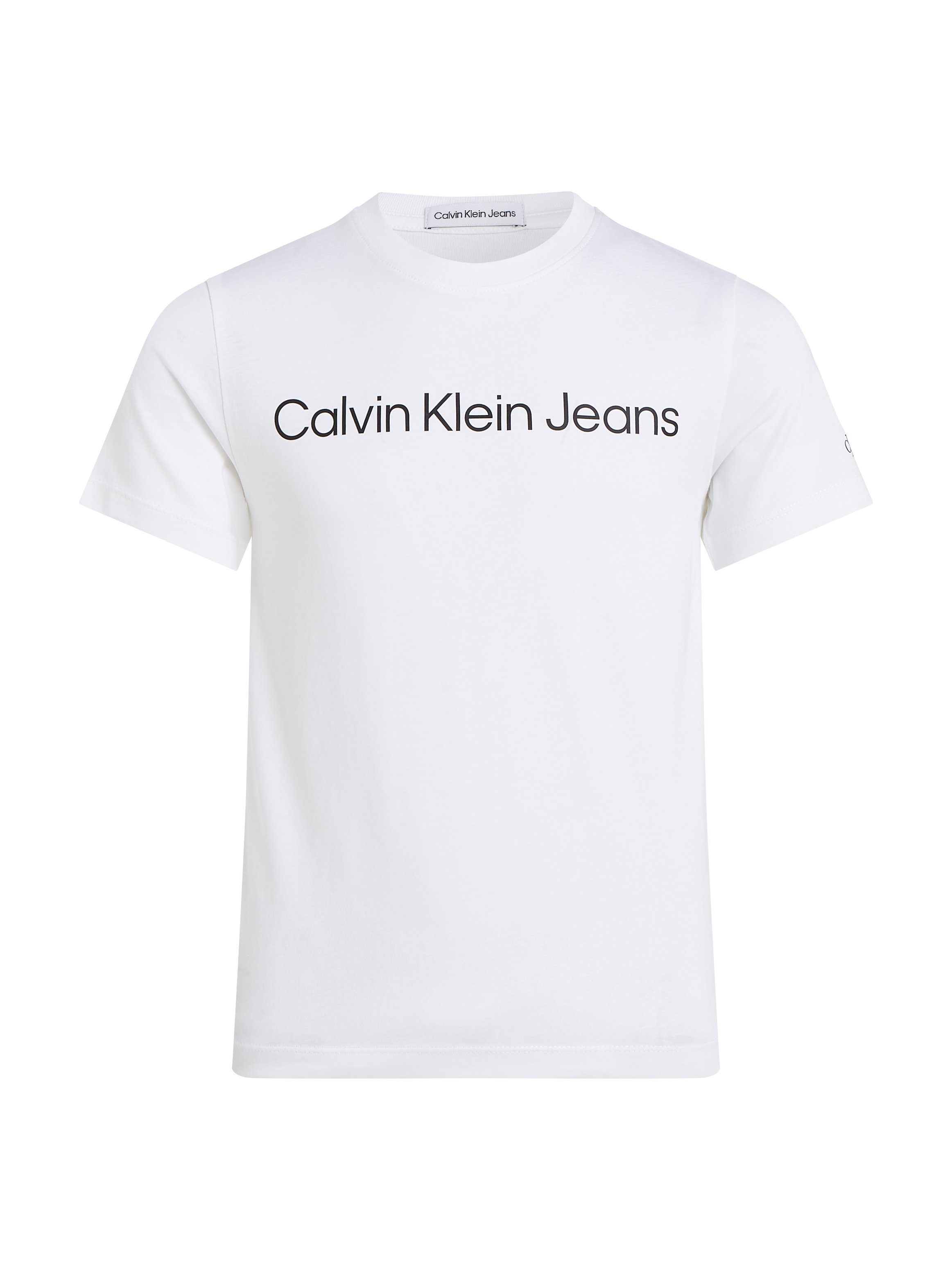Jeans Sweatshirt INST. mit Klein Logoschriftzug LOGO SS T-SHIRT Bright White Calvin