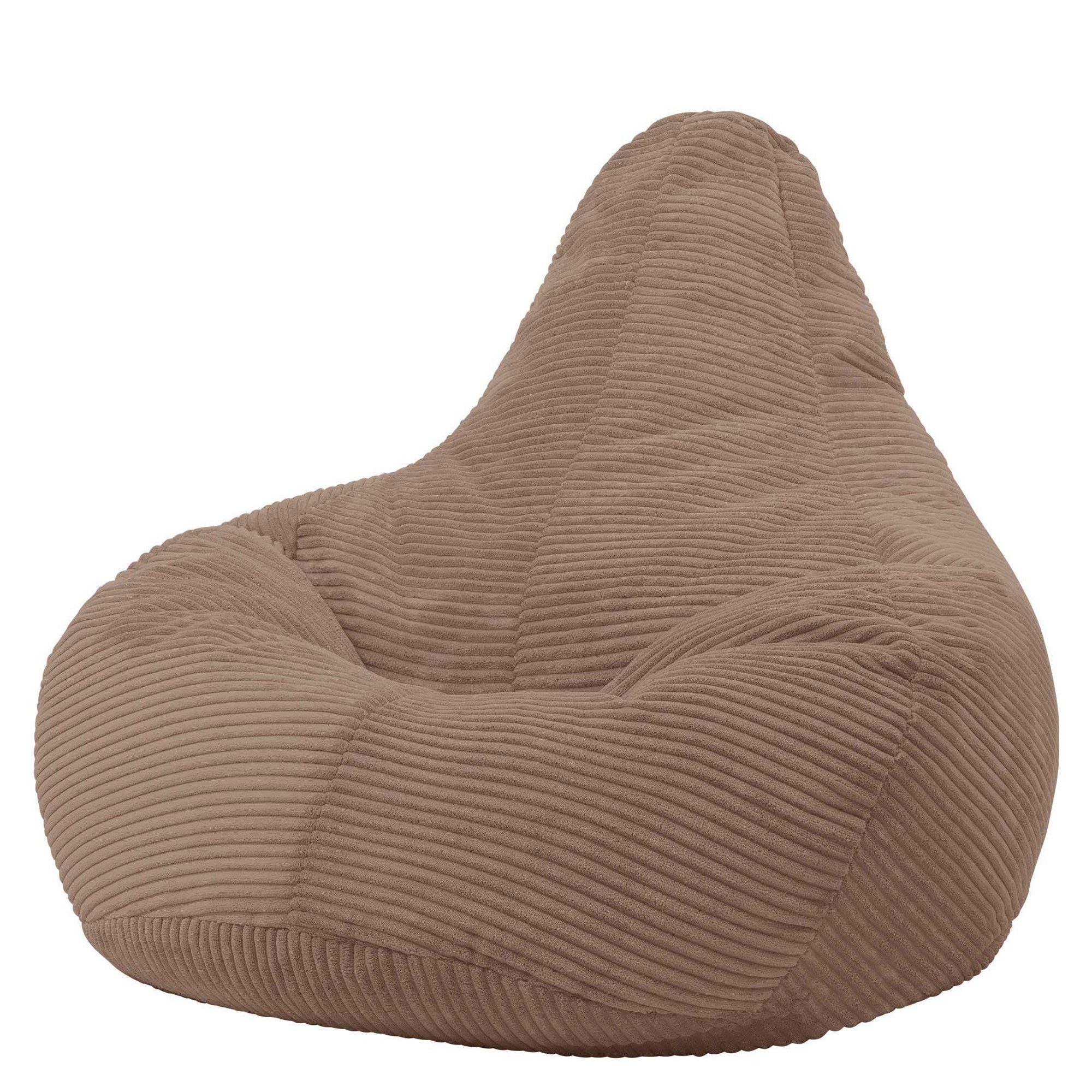 icon Sitzsack Sessel mit Liege aus Cord „Dalton“, Sitzsack XXL Gaming Sitzs günstig online kaufen