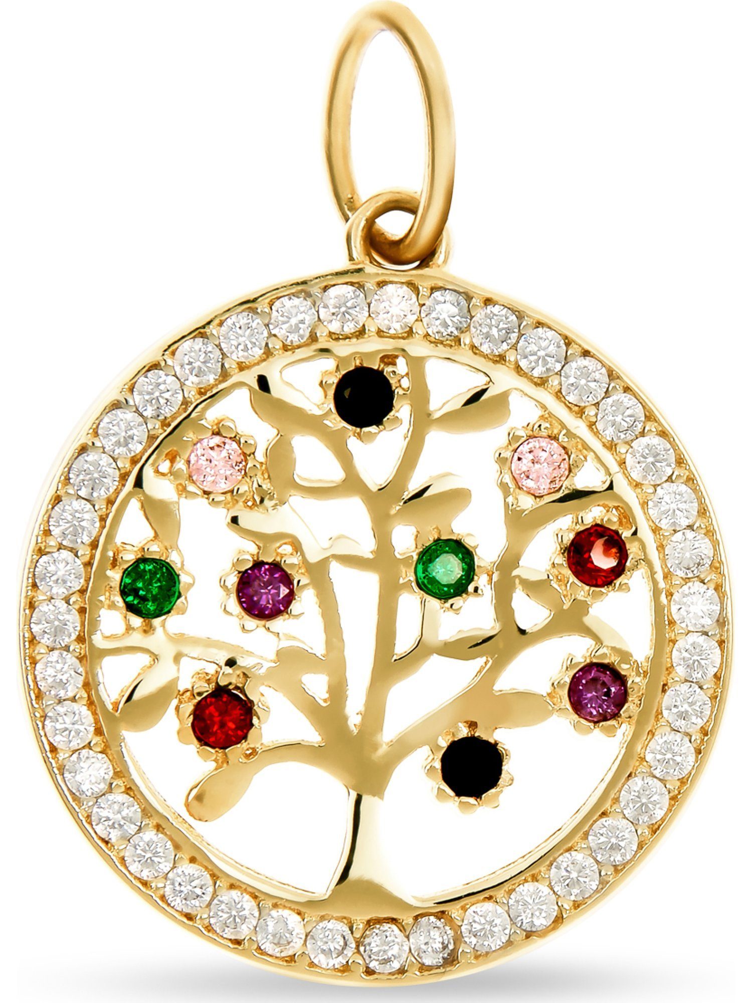 FAVS Kettenanhänger FAVS Damen-Anhänger 375er Gelbgold 40 Zirkonia günstig online kaufen