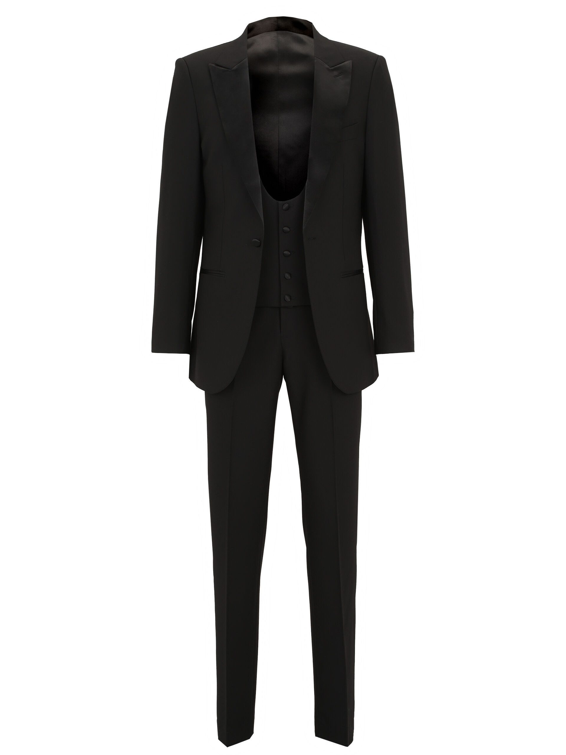 SteffenKlein Smoking Slim-Fit 5-tlg. (3-tlg) mit Fliege und Einstecktuch günstig online kaufen