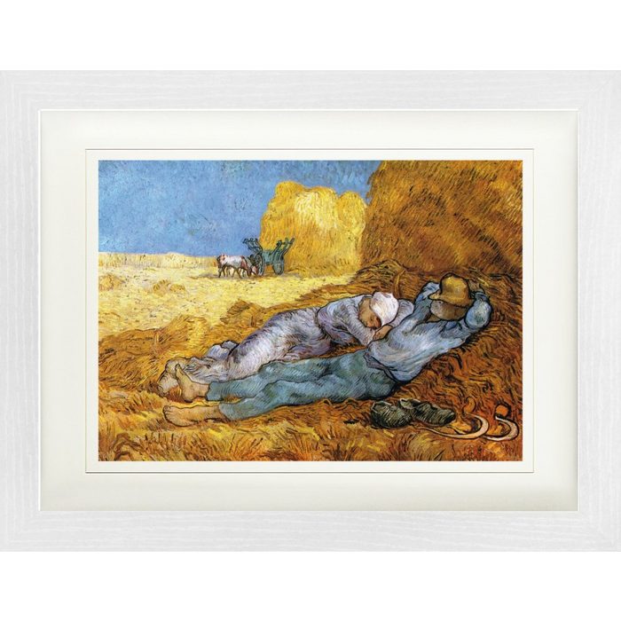 1art1 Bild mit Rahmen Vincent Van Gogh - Mittagsrast Nach Millet 1889
