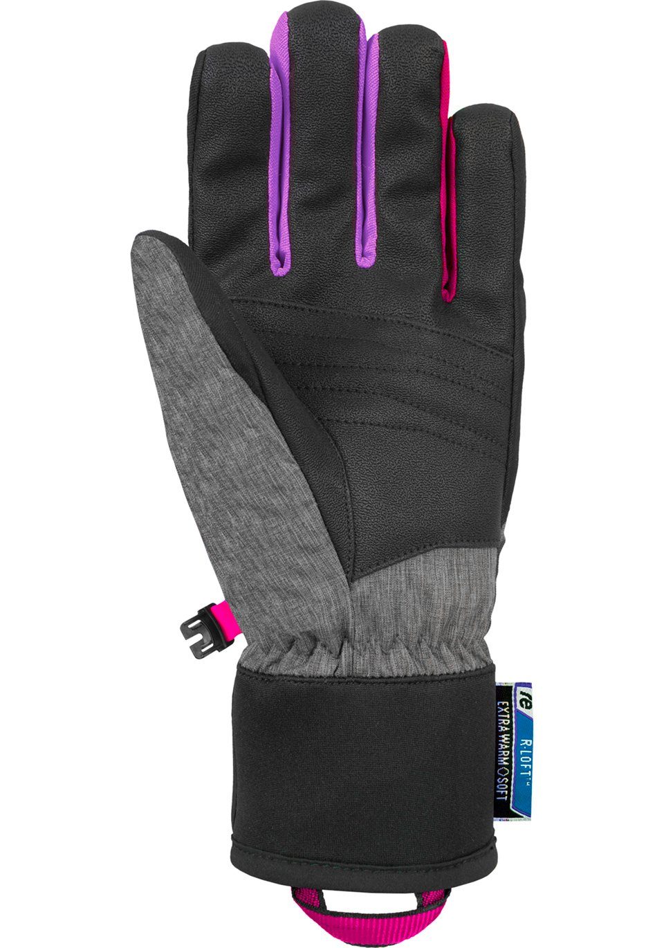 Skihandschuhe XT R-TEX® Junior in Reusch sportlichem Design pink-grau Ferdi