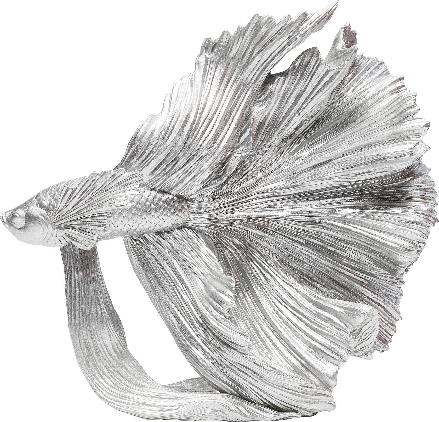 Kare Design Dekofigur Betta Fish Silber Klein