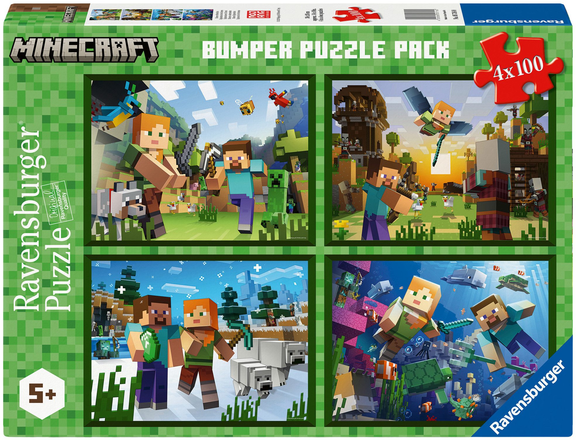 Ravensburger Puzzle Minecraft, Biome erforschen, 400 Puzzleteile, Made in Europe