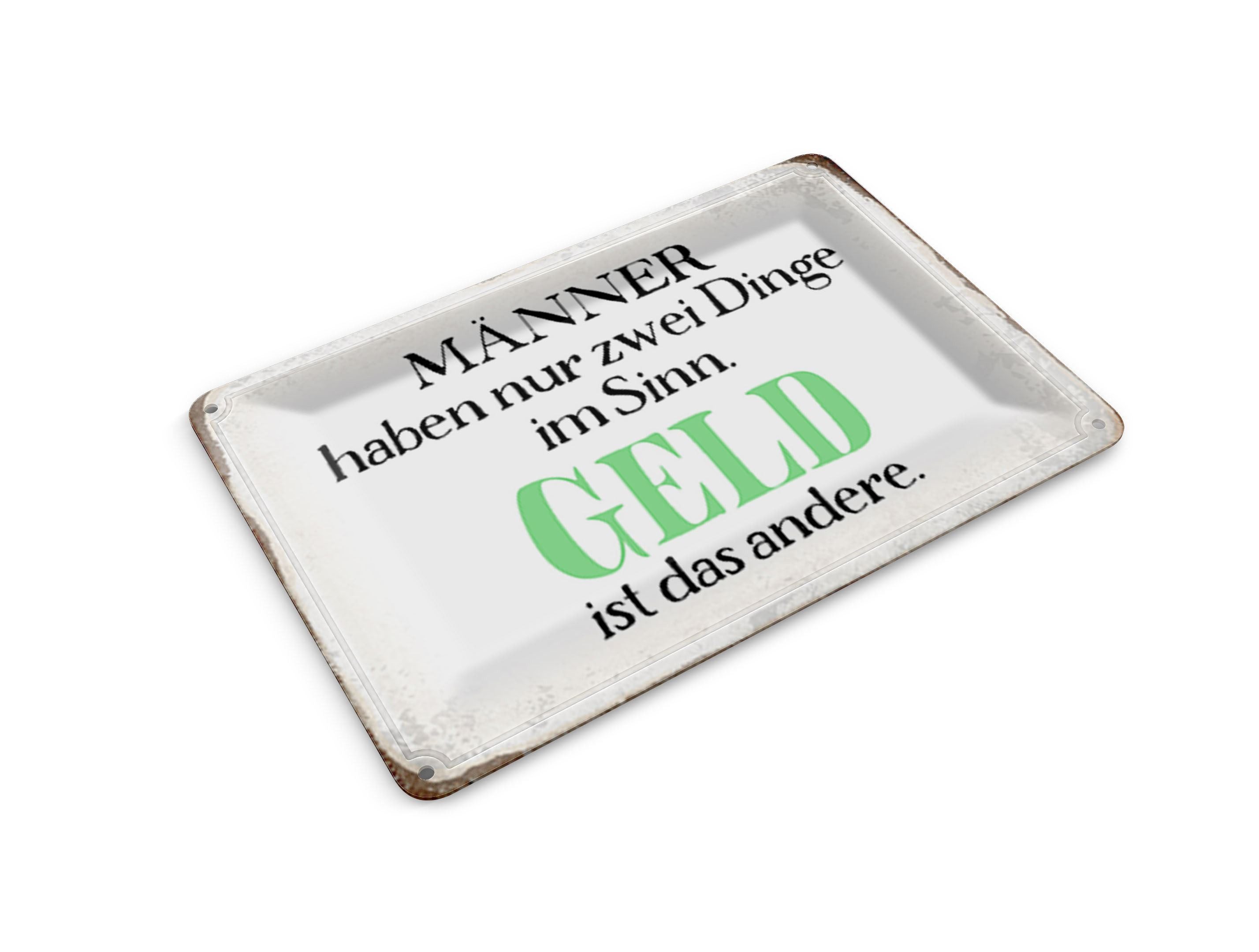 Femer GmbH Postkarte Spruch 14x10 cm Männer haben 2 Dinge im Sinn, unfrankiert