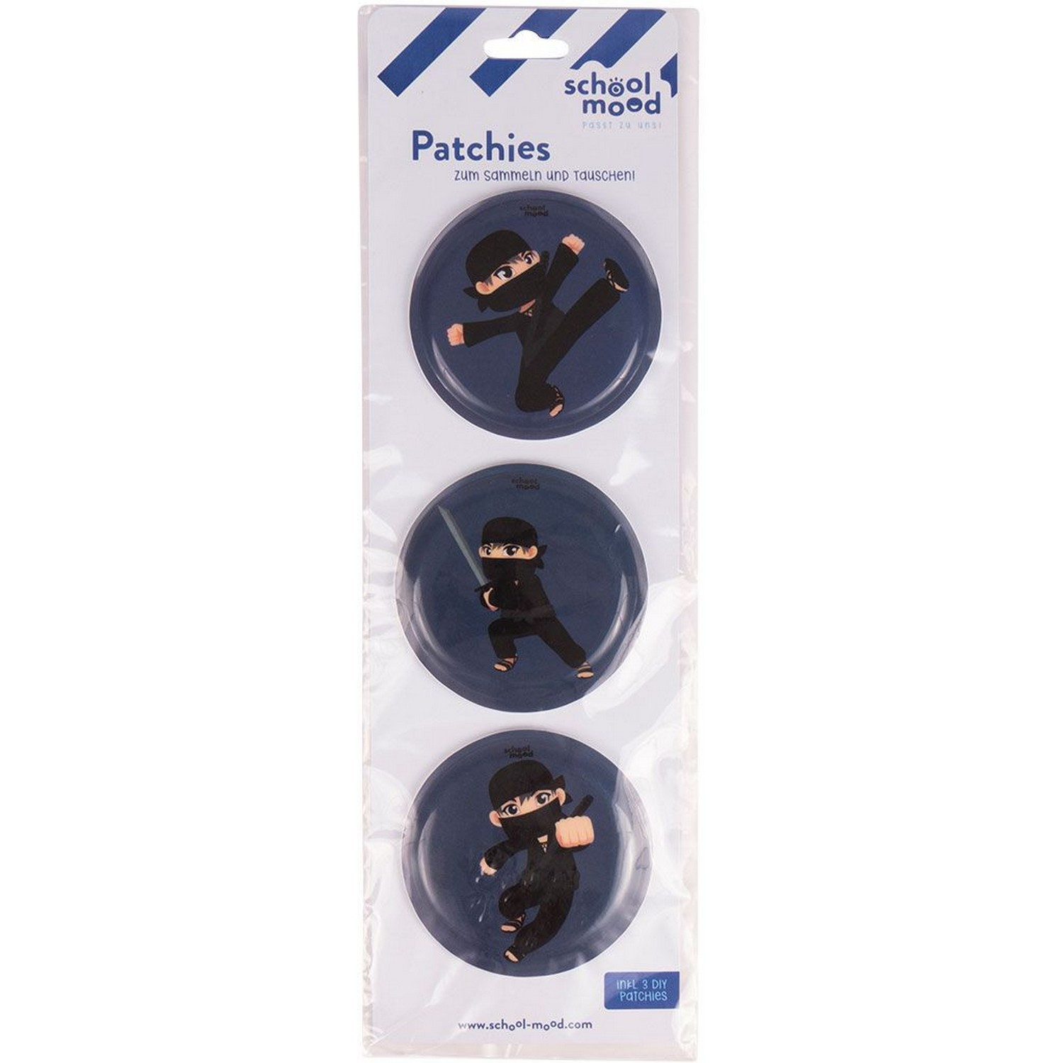 SCHOOL-MOOD® Schulranzen 6er Patchy-Set Ninja