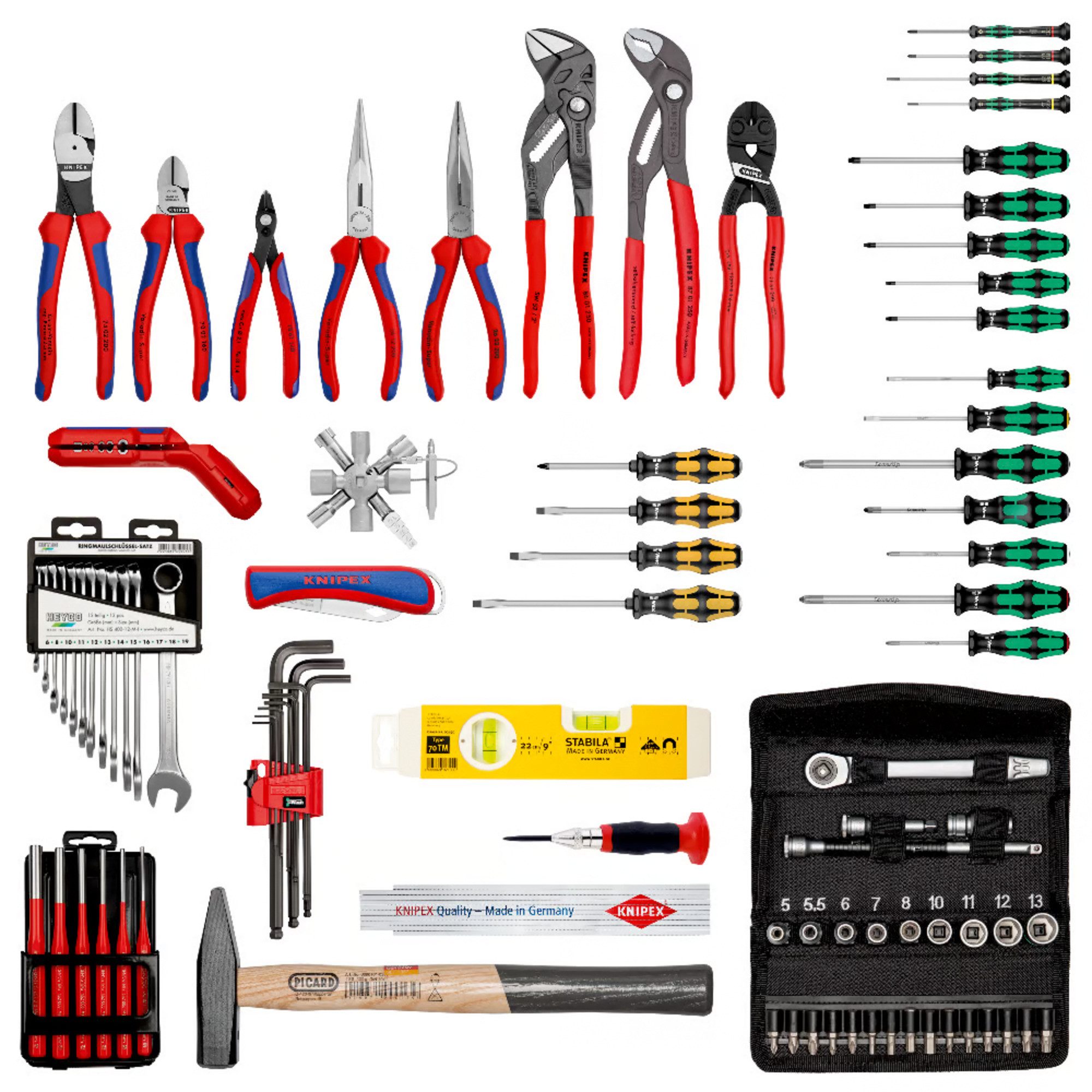 Knipex Werkzeugset KNIPEX Werkzeugkoffer "BIG Basic Move" Mechanik, (90-tlg)