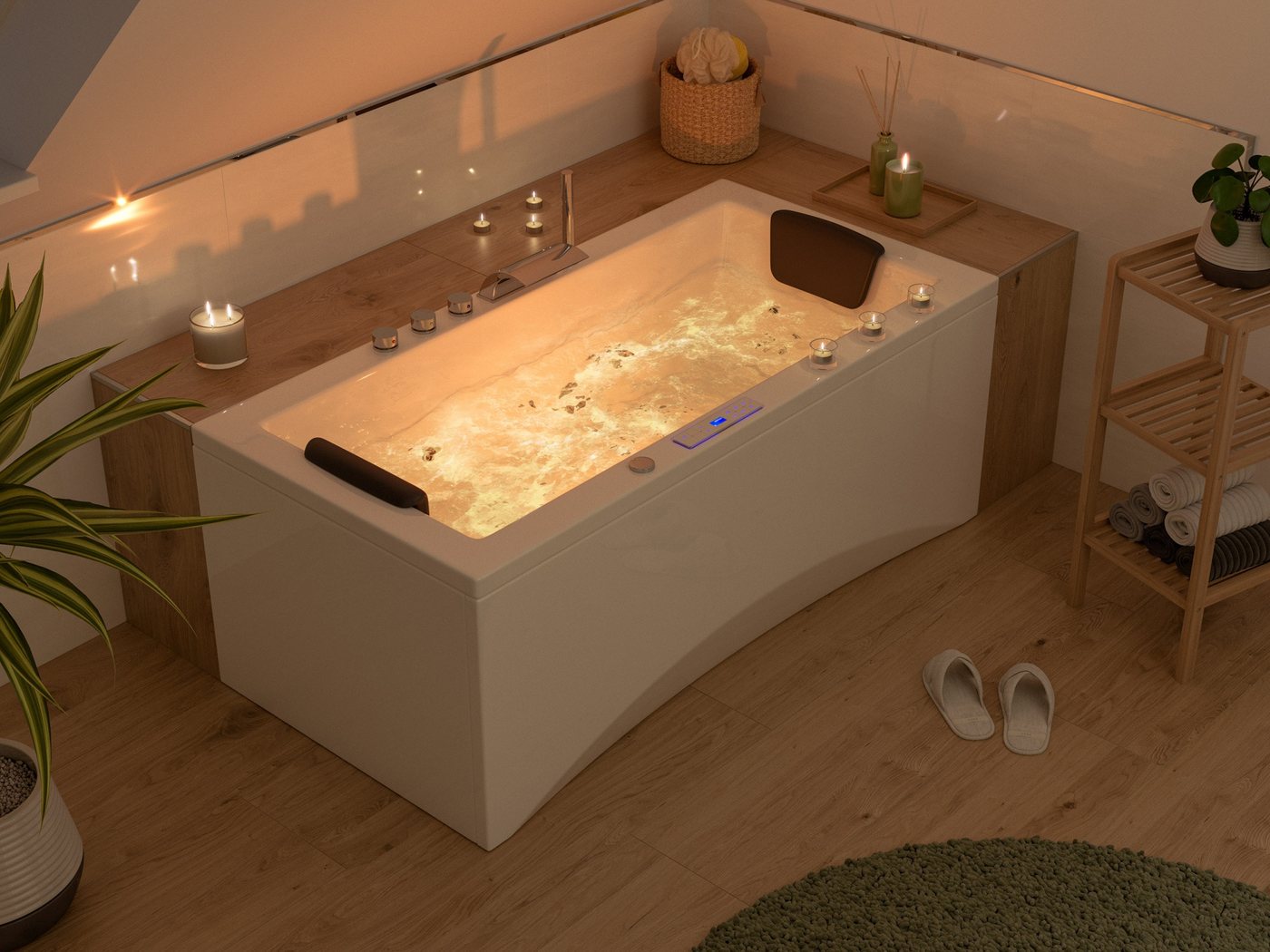 Thumbnail - Magnolia Home Whirlpool Rechteck Whirlpool Unity 150x75 Made in Germany 22 Massagedüsen mit Ar