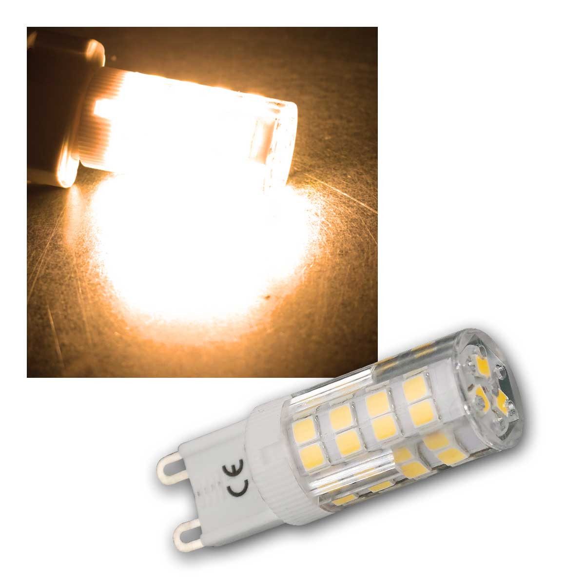 McShine LED-Leuchtmittel G9 LED-Stiftsockellampe 3,5W, warmweiß 300lm, 270°, warmweiß