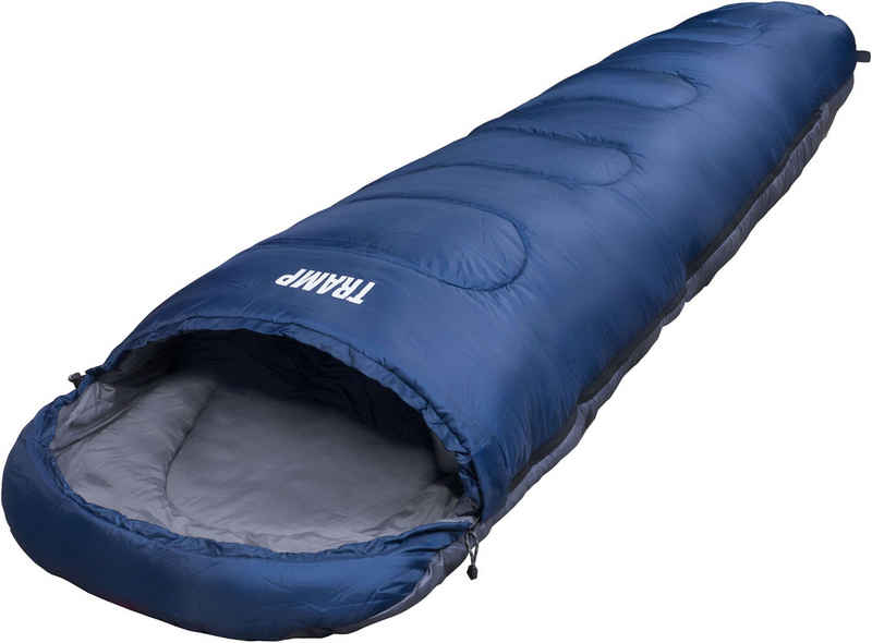 EXPLORER Mumienschlafsack TRAMP Camping Schlafsack 230x80x55cm Outdoor (9°C bis -9°C warm Frühling/Sommer/Herbst Reise Festival), kombinierbar leicht 1300g