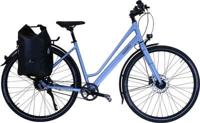 HAWK Bikes Trekkingrad »HAWK Trekking Lady Super Deluxe Plus Sky Blue«, 8 Gang Shimano Nexus Schaltwerk
