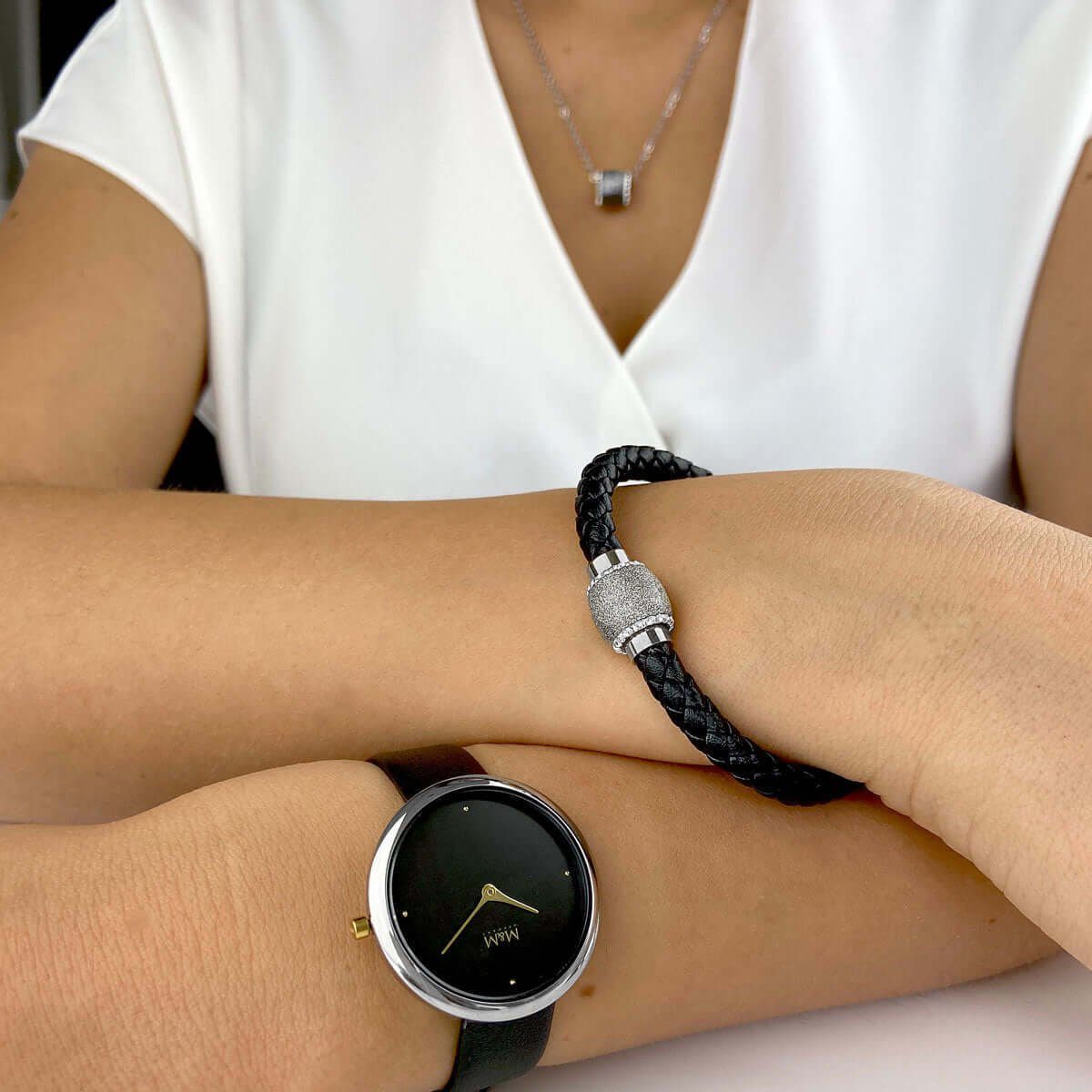 M&M Armband Lederarmband Damen mit Stein günstig online kaufen