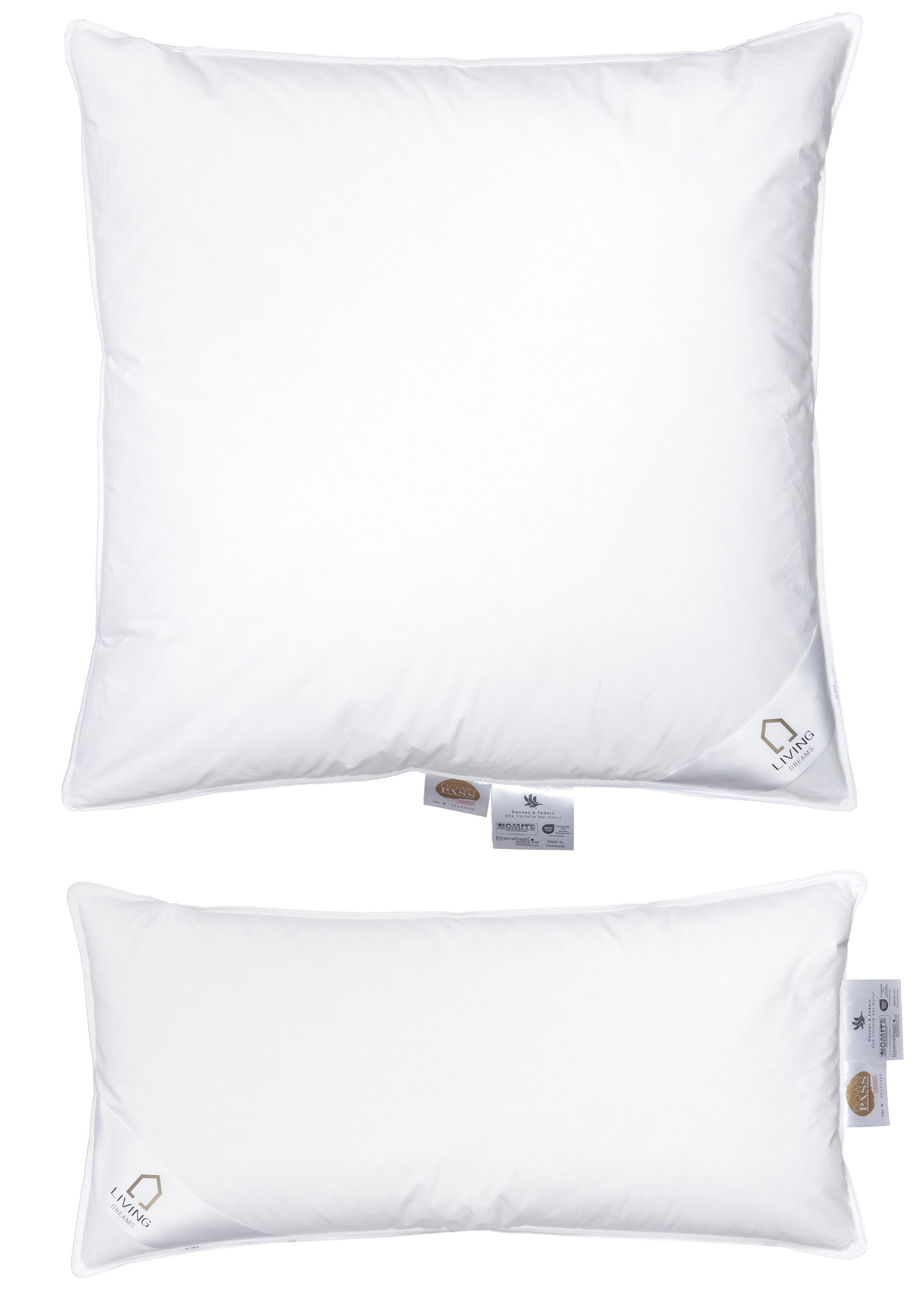 LIVING DREAMS 3-Kammer-Kopfkissen 3-Kammer-Kopfkissen, Bezug: 100% Baumwolle