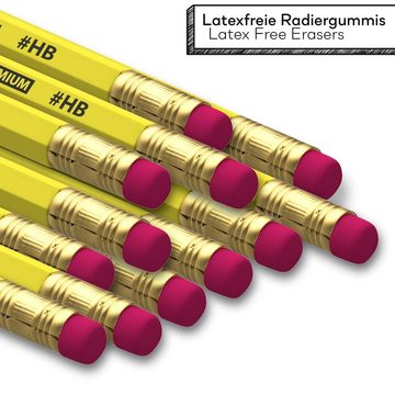 Tritart Bleistift HB Bleistift Set - 84 Bleistifte und Radiergummi, (1-tlg), HB Bleistift Set - 84 Stifte + Radiergummi