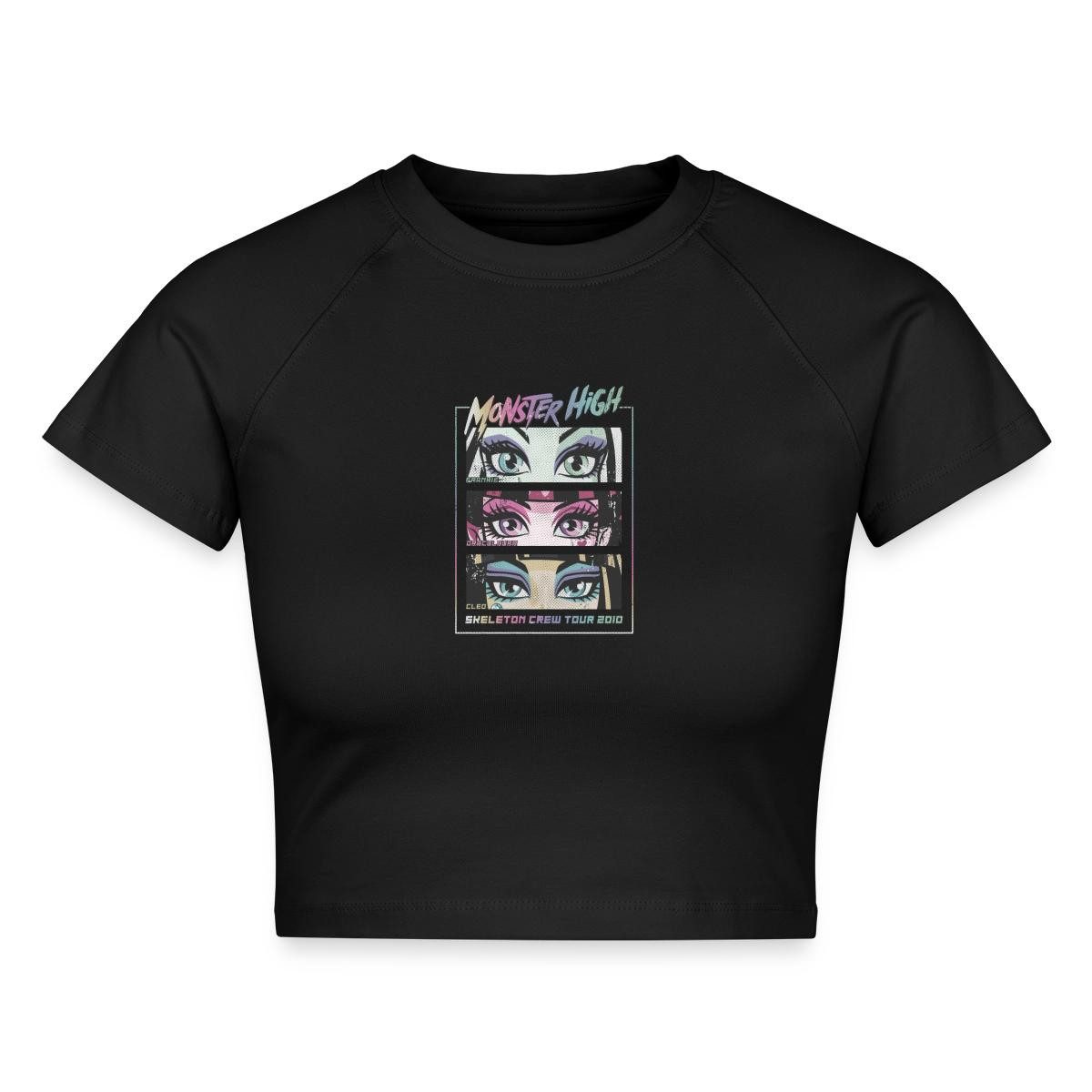 Spreadshirt T-Shirt Monster High™ Skeleton Crew Tour 2010 Crop Top (1-tlg)