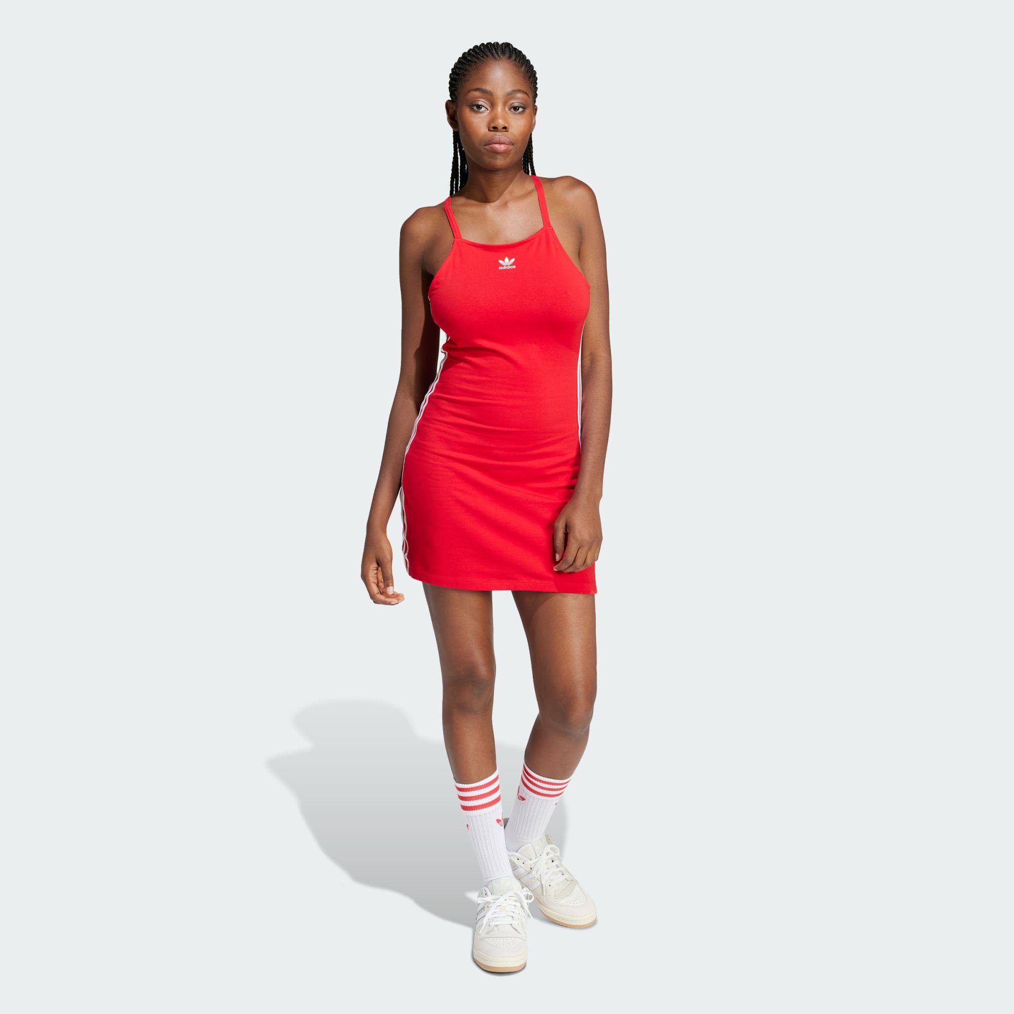 adidas Originals Sweatkleid 3-STREIFEN MINIKLEID Better Scarlet