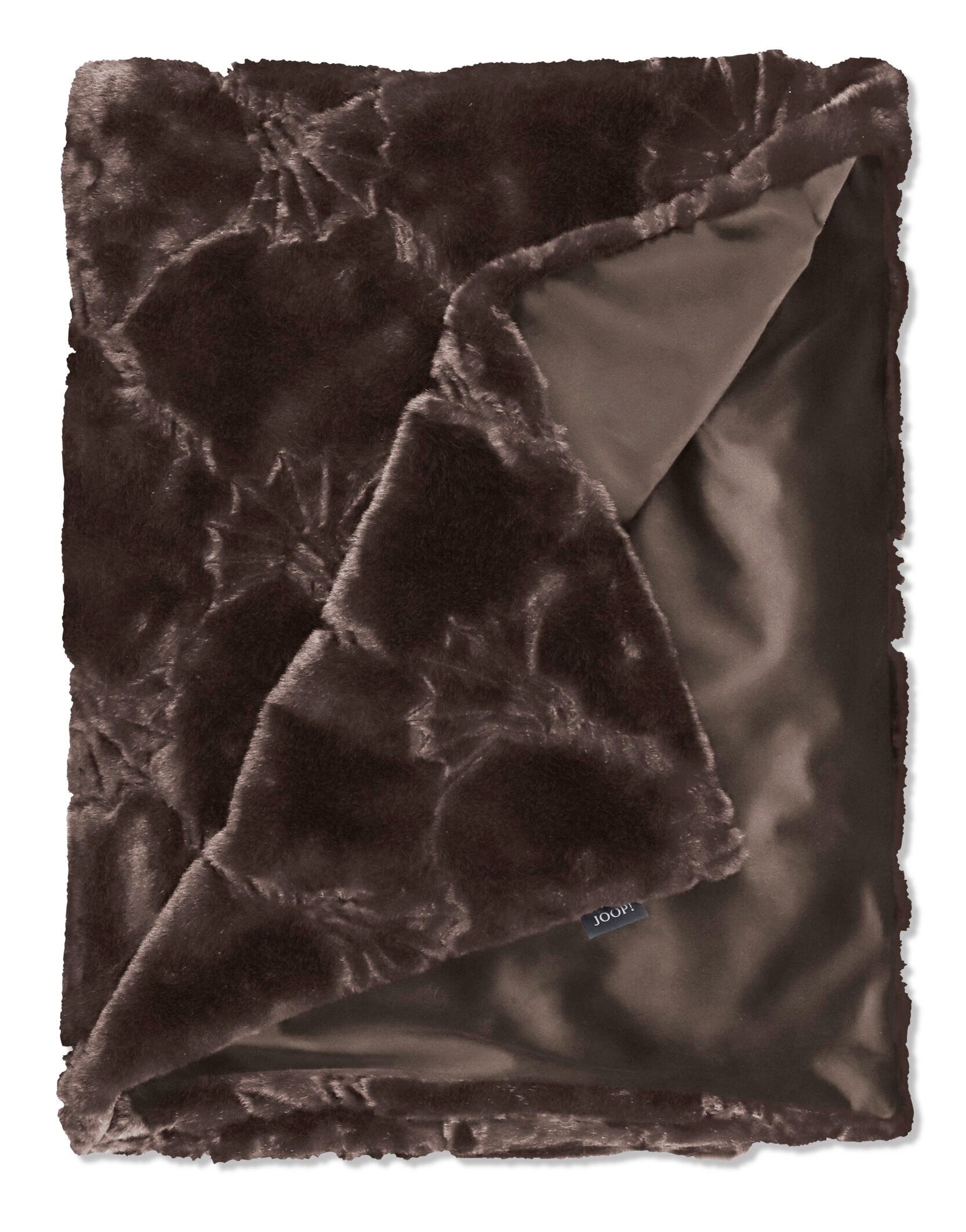 Plaid Plaid Cozy Cornflower 71395, JOOP!, Wendedesign, weiches Kunstfell