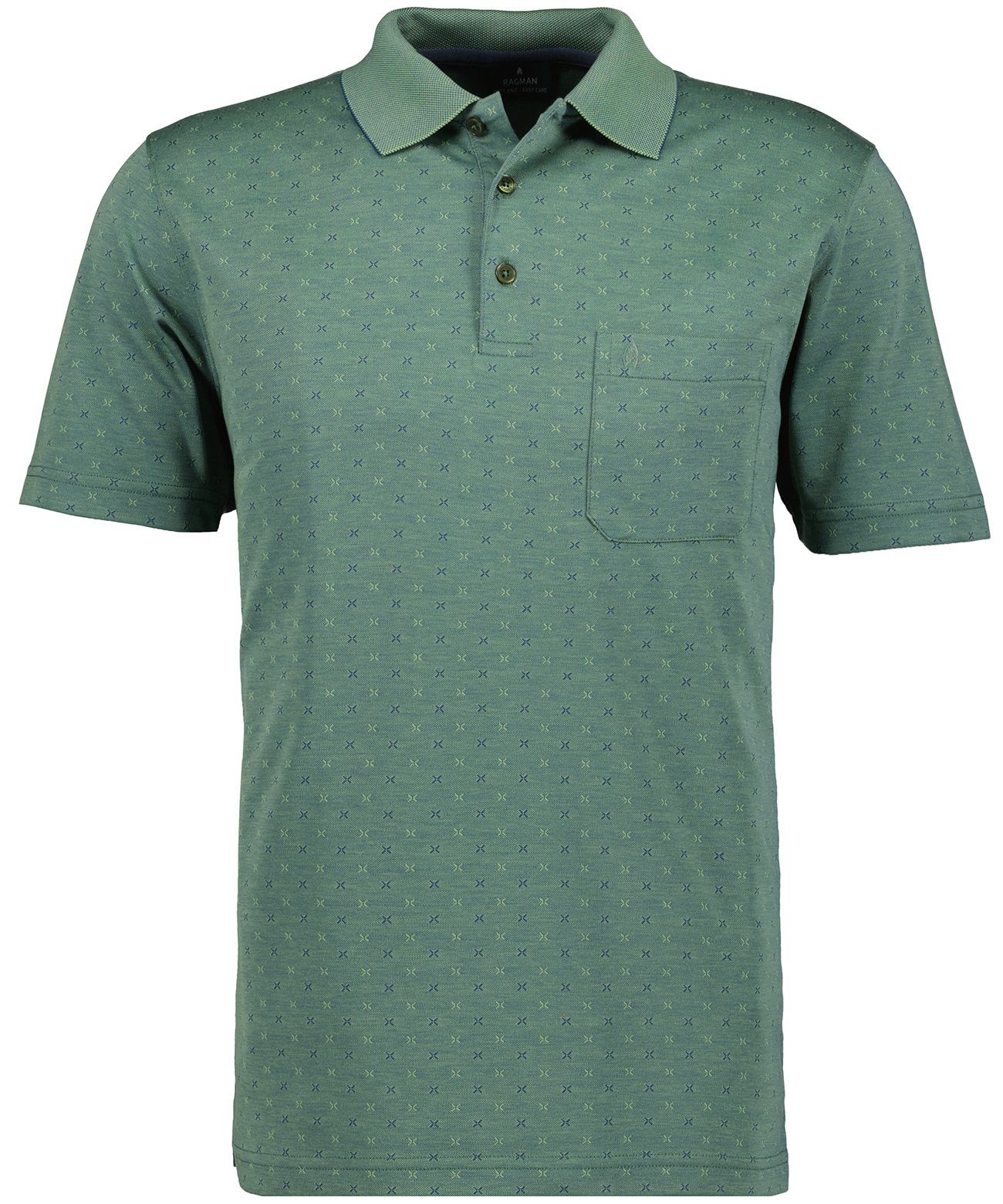 "Jacquard" Poloshirt Poloshirt RAGMAN grün