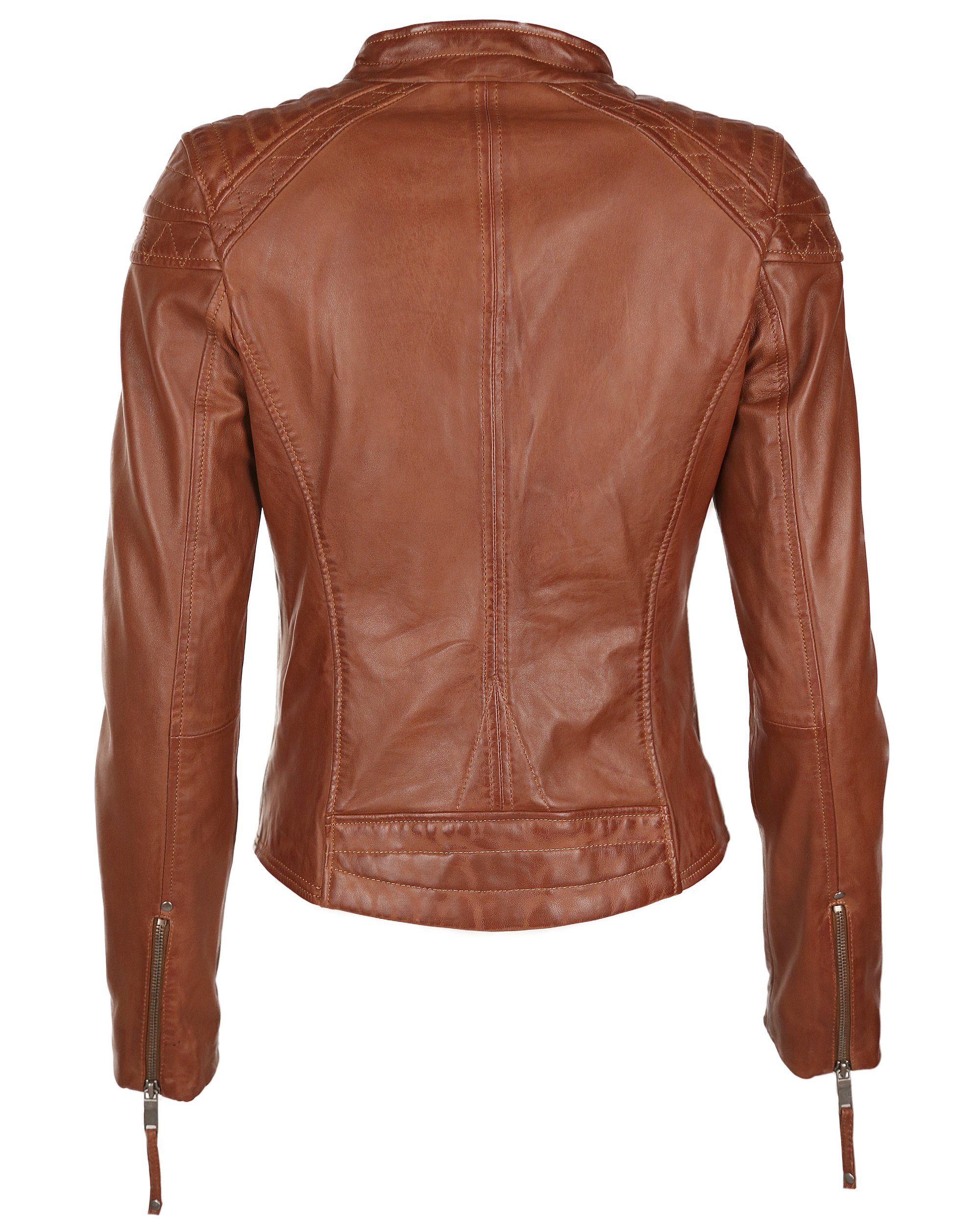 Maze Lederjacke Water cognac