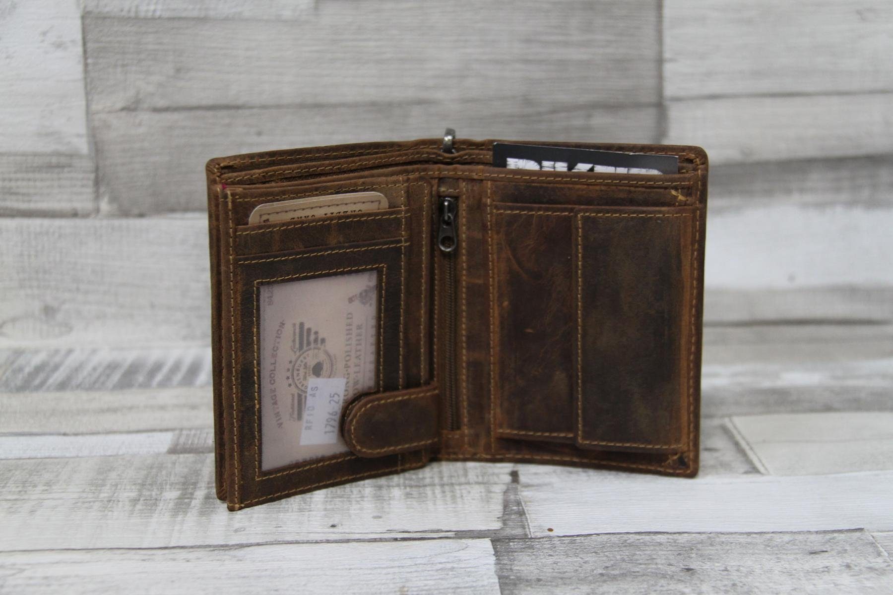 Greenburry Geldbörse Vintage Kombibörse "Save" Kette RFID Leder günstig online kaufen