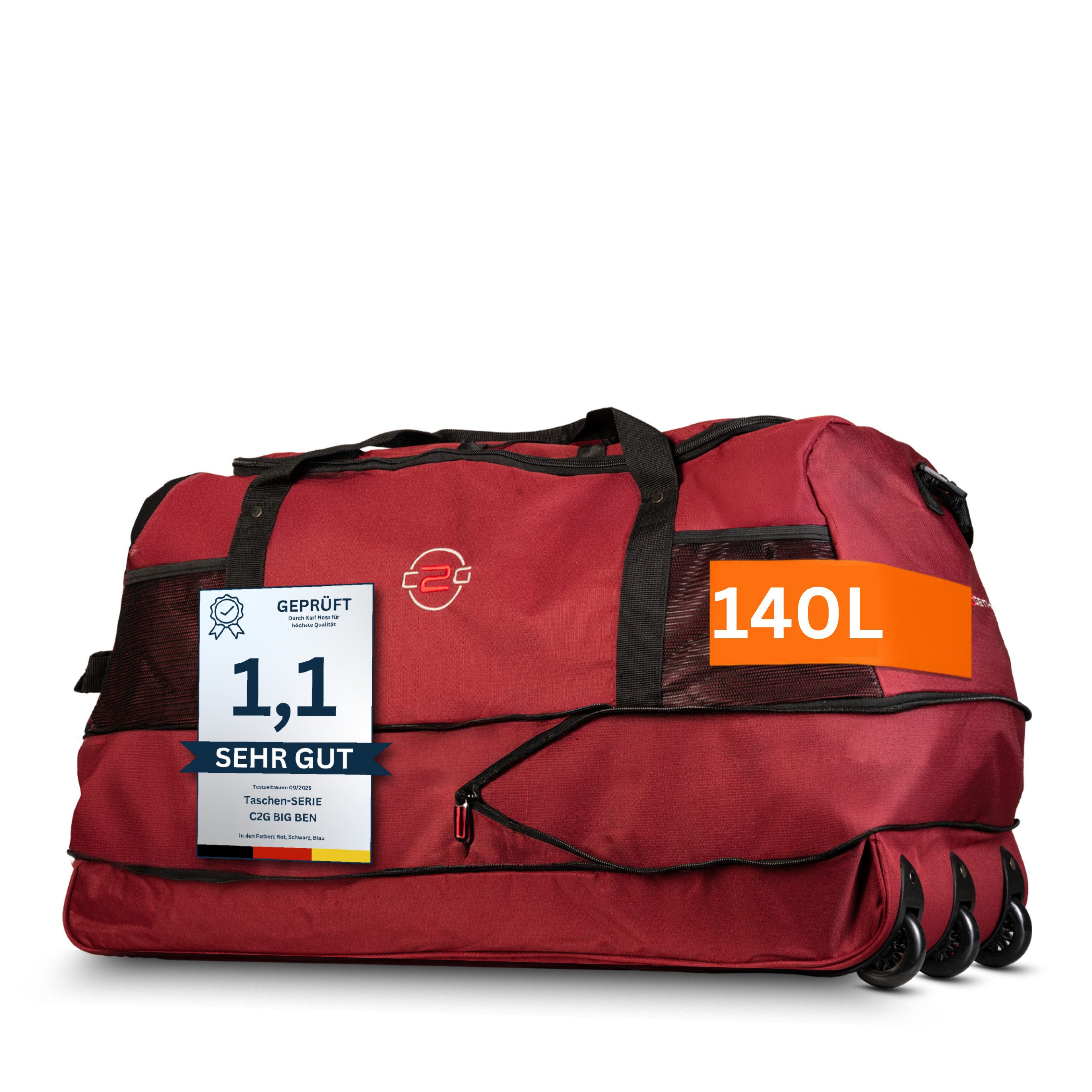 cocoono Reisetasche Reisetasche mit Rollen – Große faltbare Rolltasche 120L