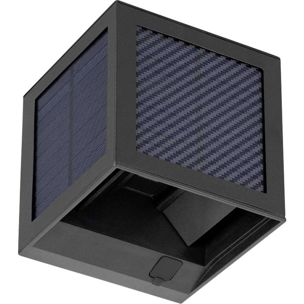 V-TAC Außen-Deckenleuchte VT-408CCT-B Solar-Außenwandleuchte mit Bewegungsmelder LED 9 W, Akkubetrieb, Mit Sensor