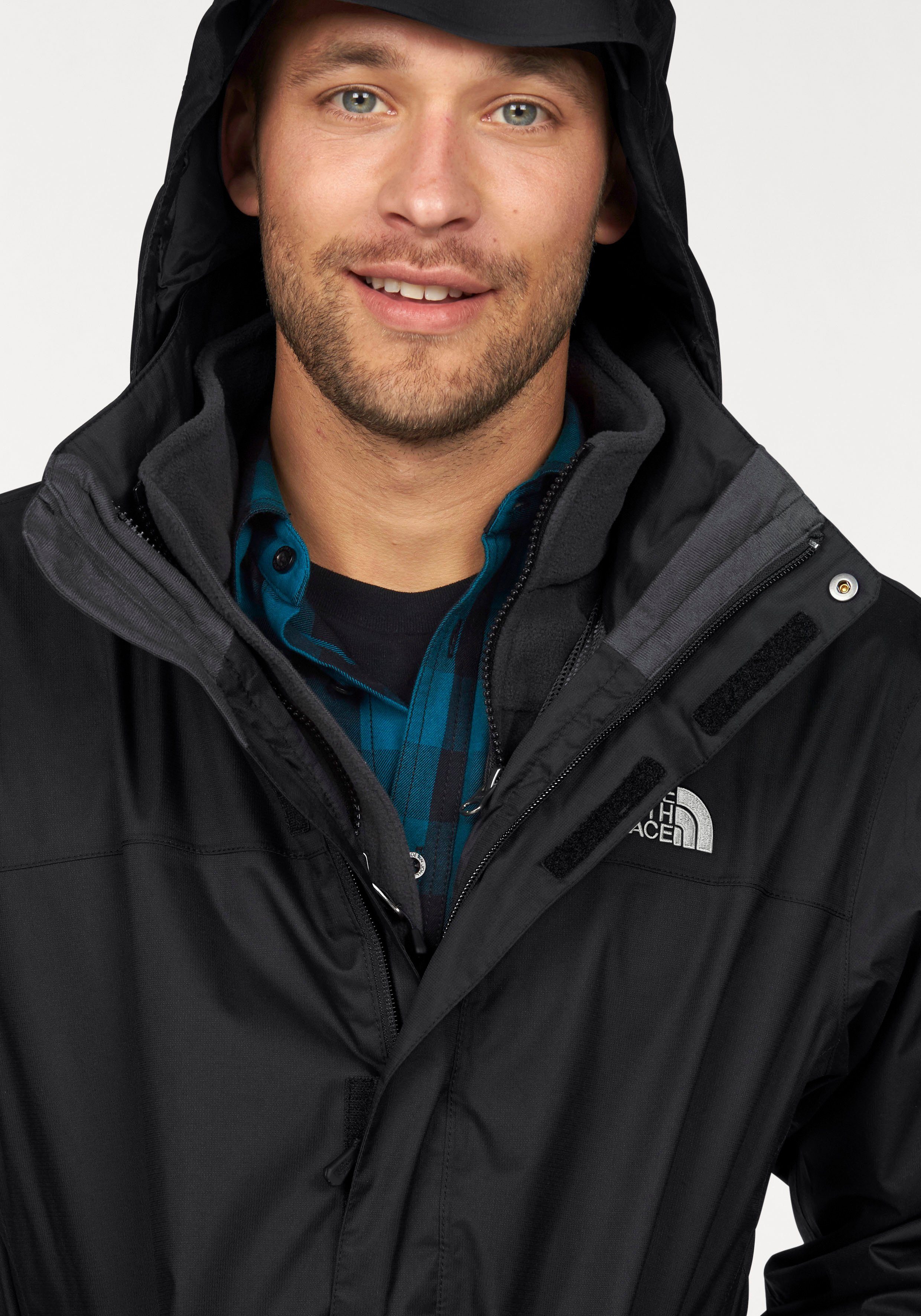 The North Face 3-in-1-Funktionsjacke EVOLVE II TRICLIMATE (Set) wasserdicht, windabweisend, atmungsaktiv, schnell trocknend