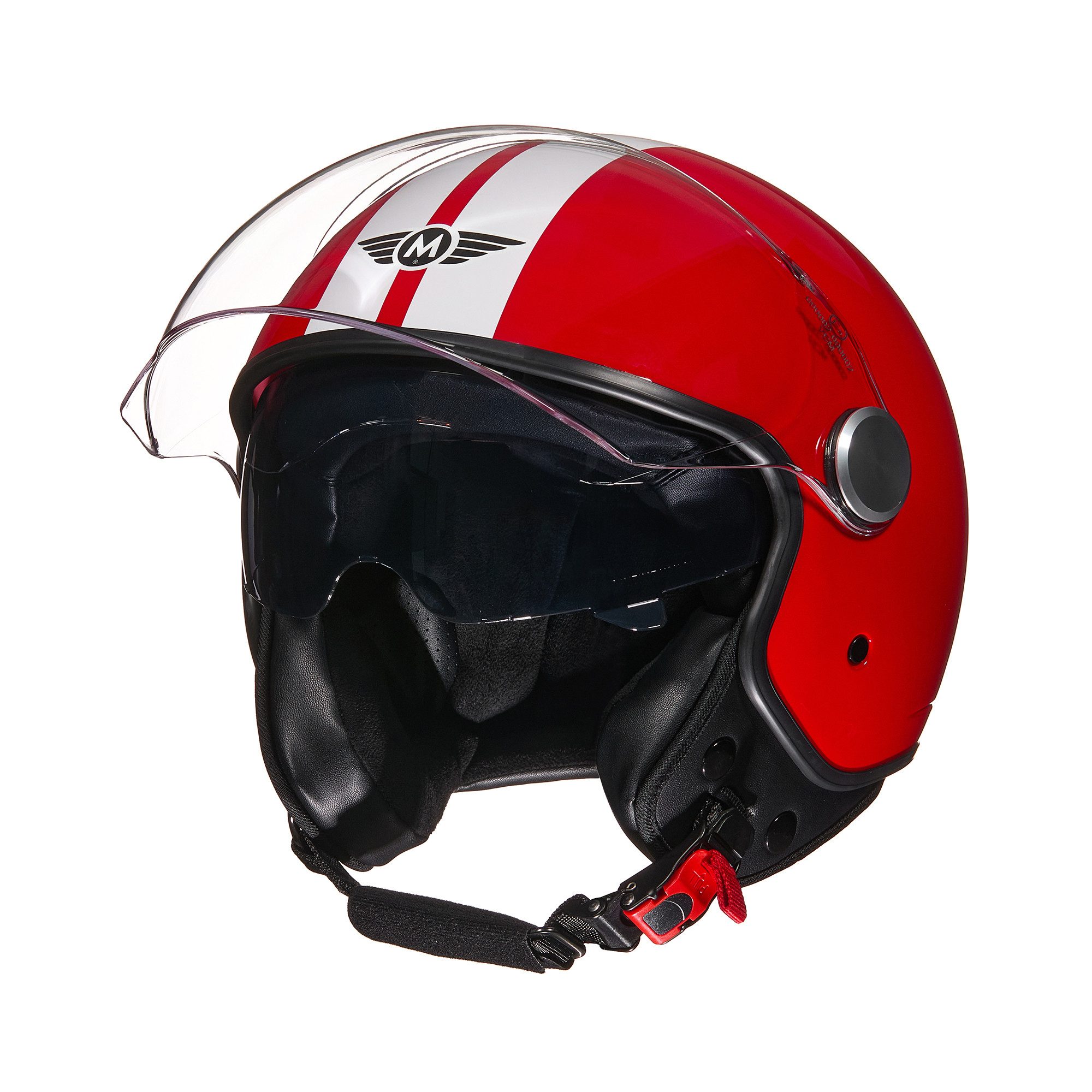 MOTO HELMETS Motorradhelm Integralhelm Motorrad Full Helm AV-63 Shiny, Für Motorrad und Roller, Schnellverschluss, Sonnenvisier, nur 1050g