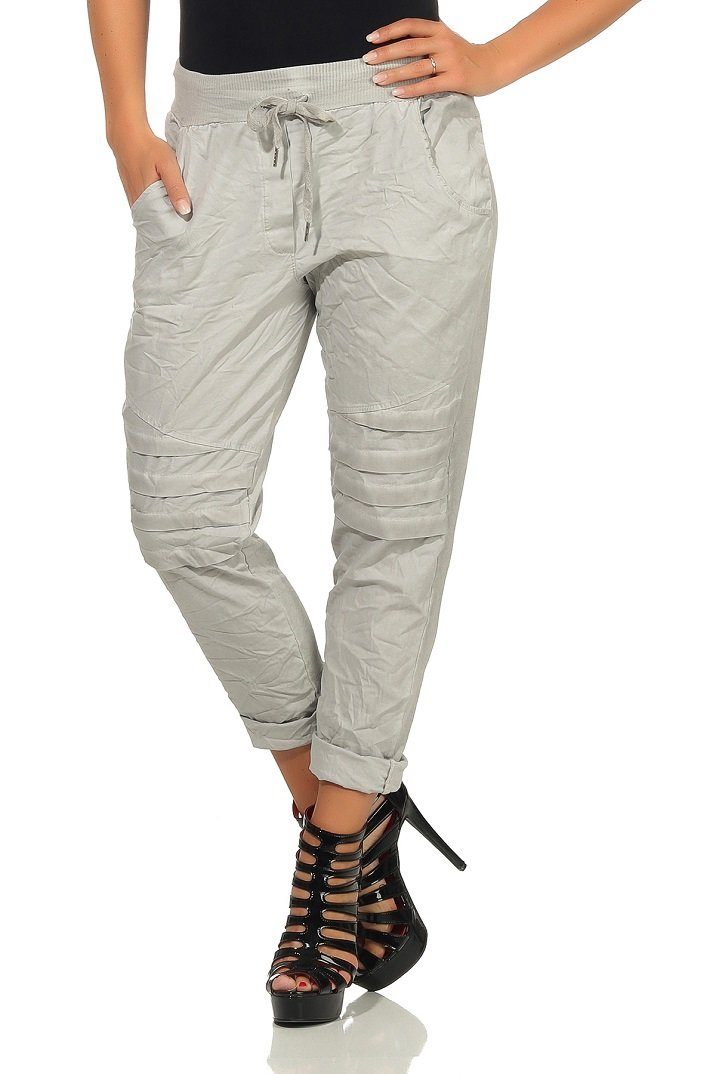 Mississhop Chinohose Birker Look Freizeithose 325 Stoffhose Grau Hose